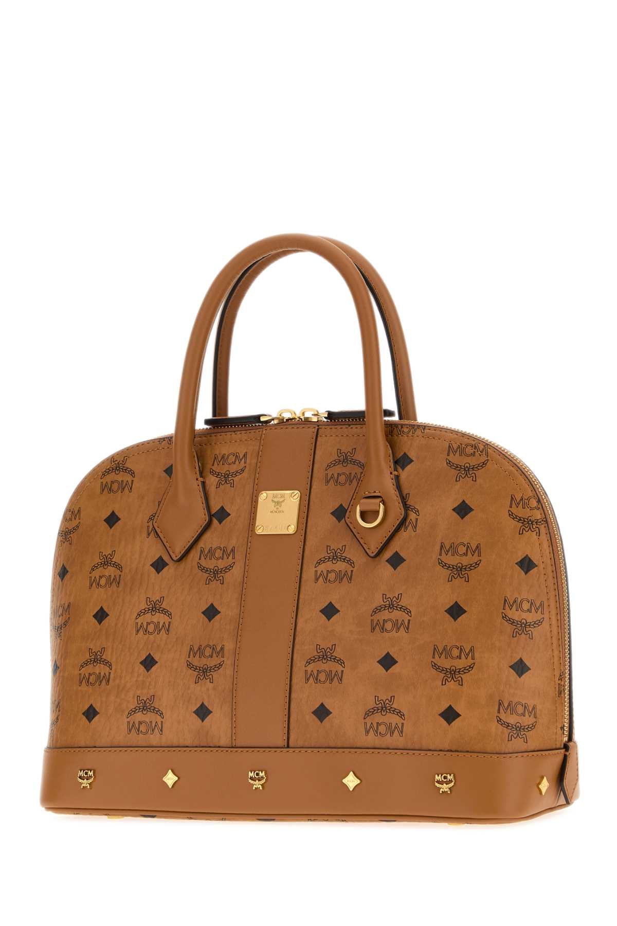 Mcm Unisex Printed Canvas Aren Vi Handbag MCM