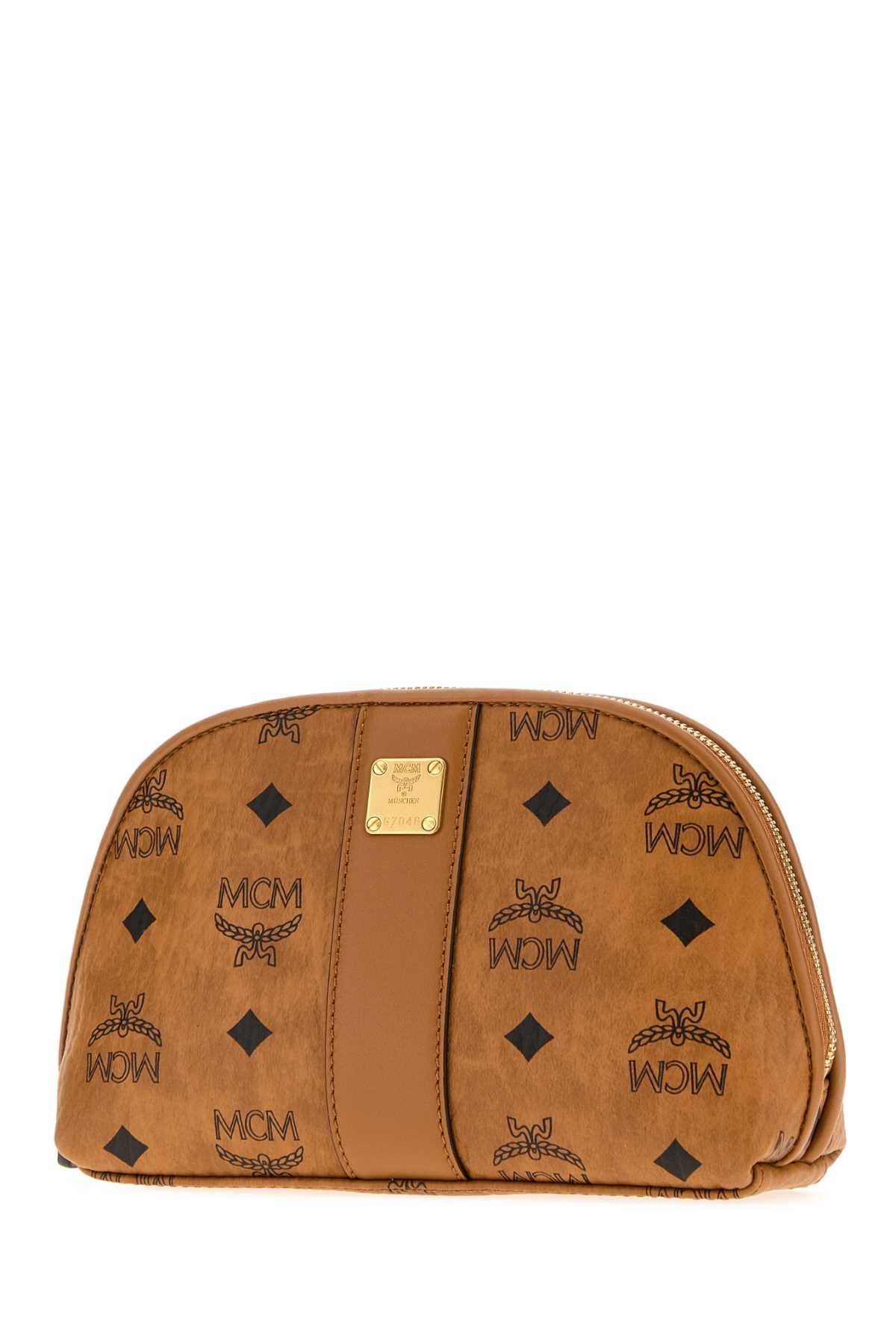 Mcm Unisex Printed Canvas Aren Beauty Case MCM