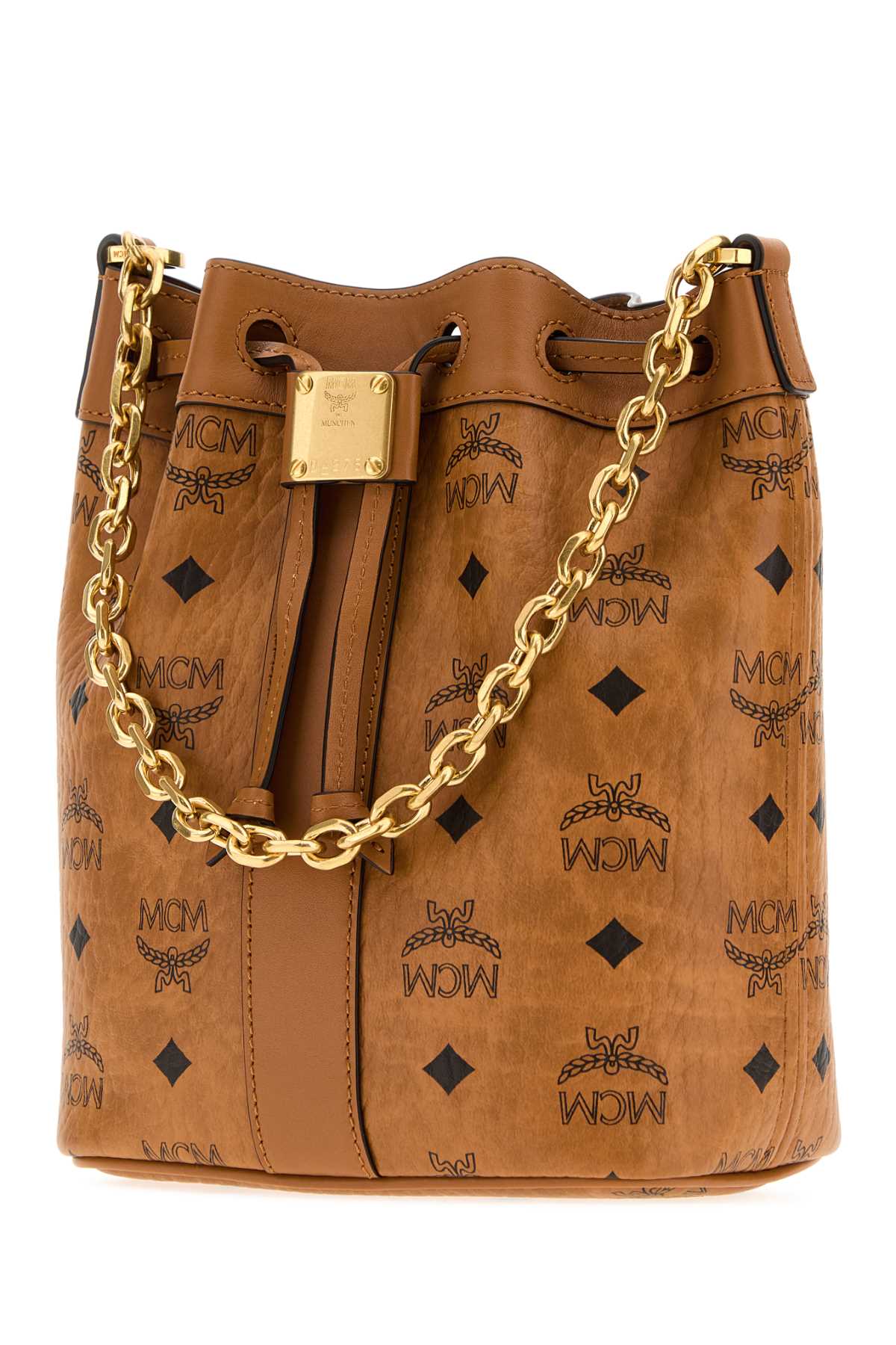 Mcm Unisex Printed Canvas Dessau Bucket Bag MCM