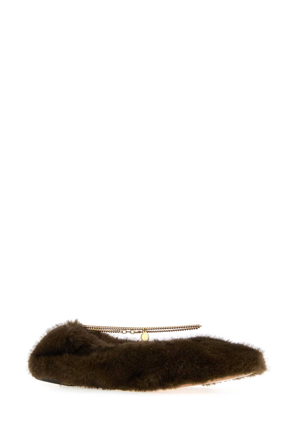 Stella Mccartney Women Ballerina Fff Mink Plush Fabric W/ Chain Detail STELLA MCCARTNEY