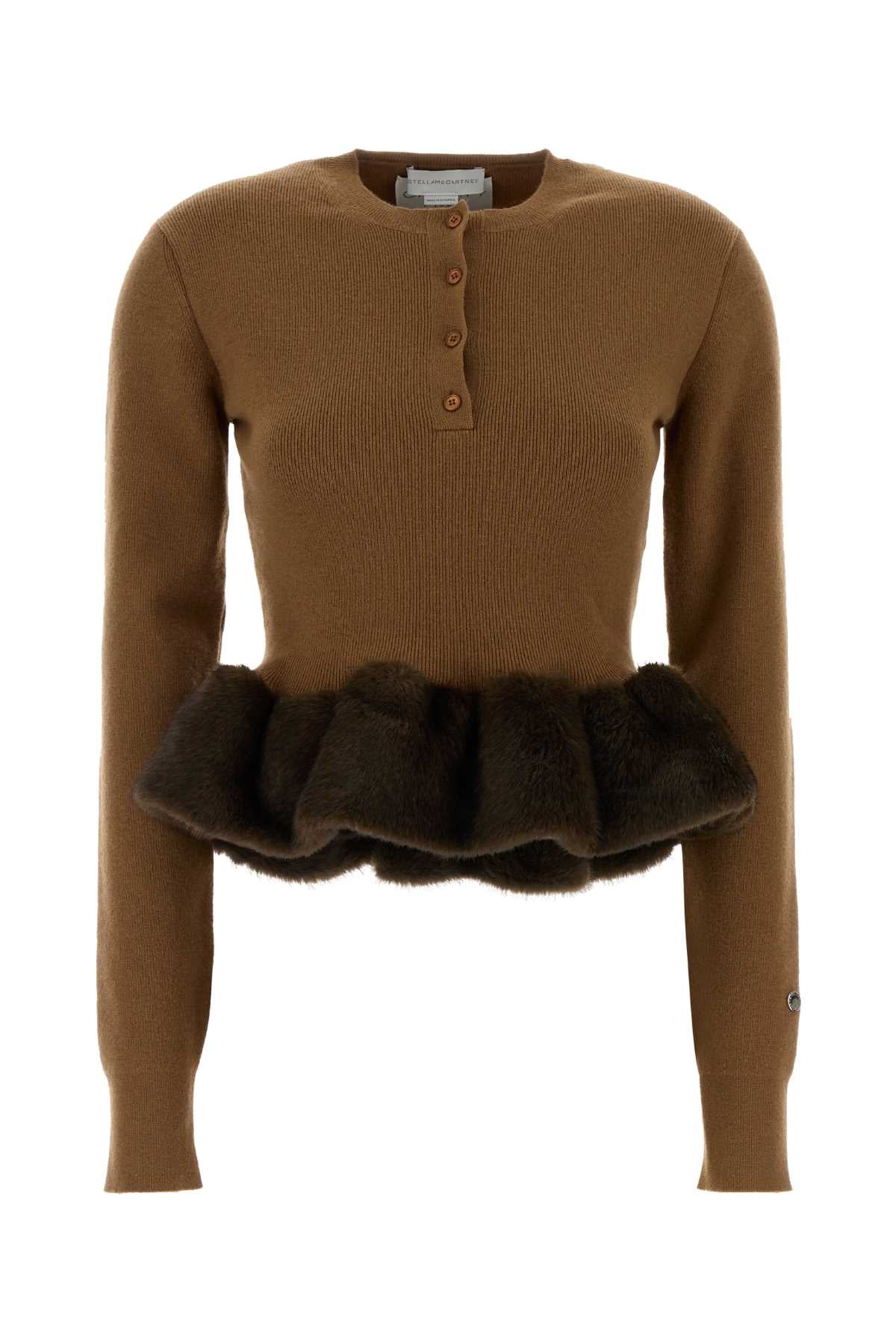 Stella Mccartney Women Biscuit Wool Blend Sweater STELLA MCCARTNEY