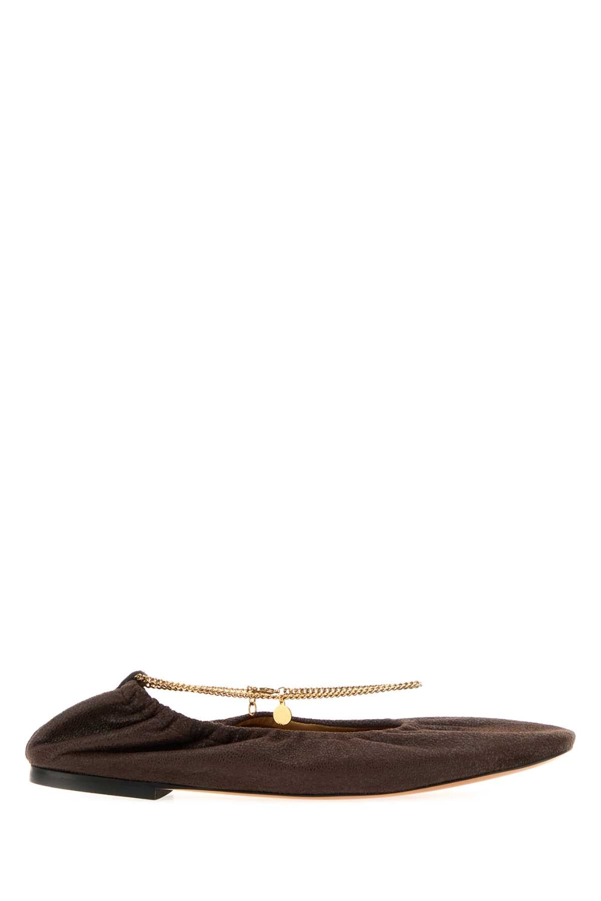 Stella Mccartney Women Brown Shaggy Deer Ballerinas STELLA MCCARTNEY