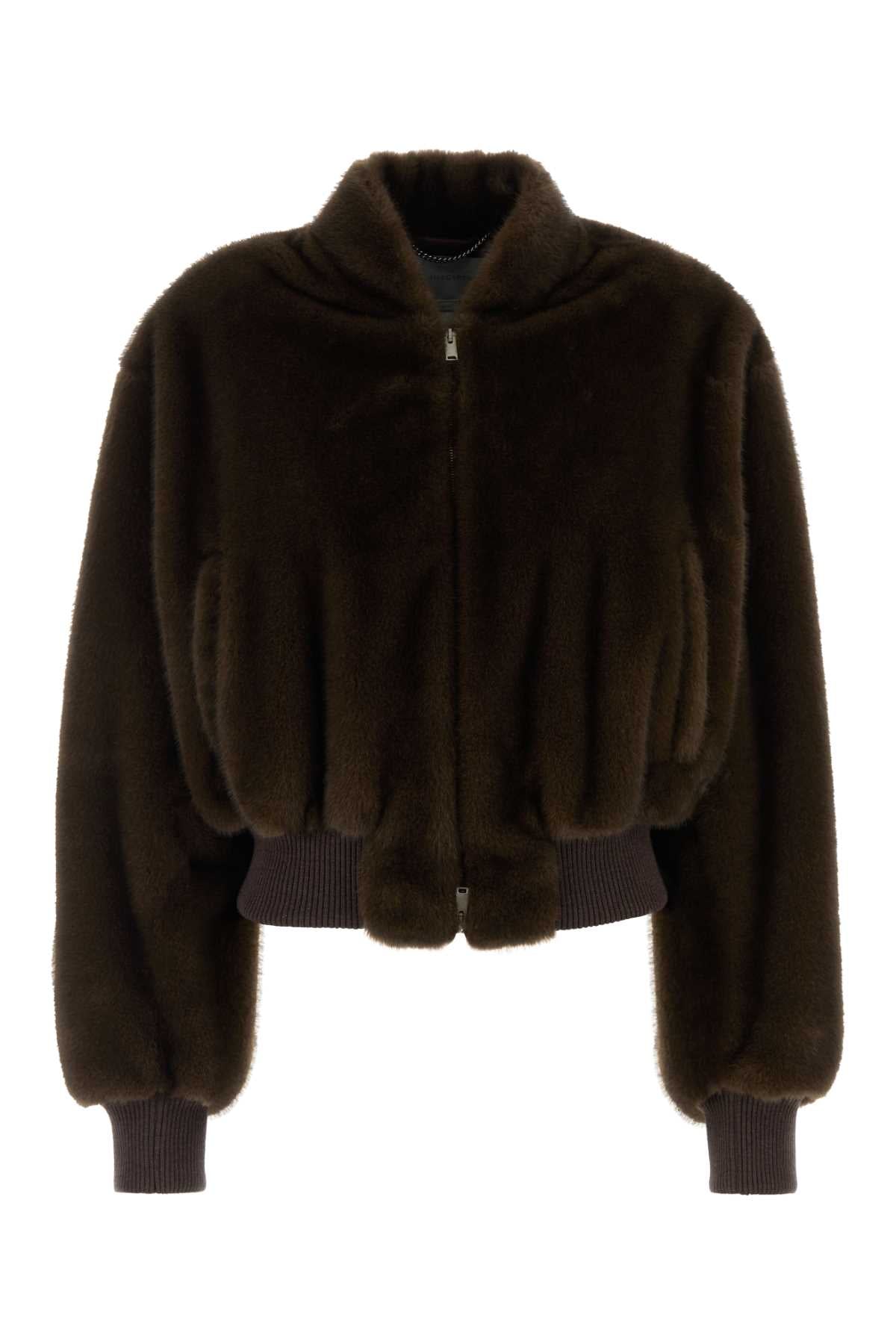 Stella Mccartney Women Brow Eco Fur Bomber Jacket STELLA MCCARTNEY