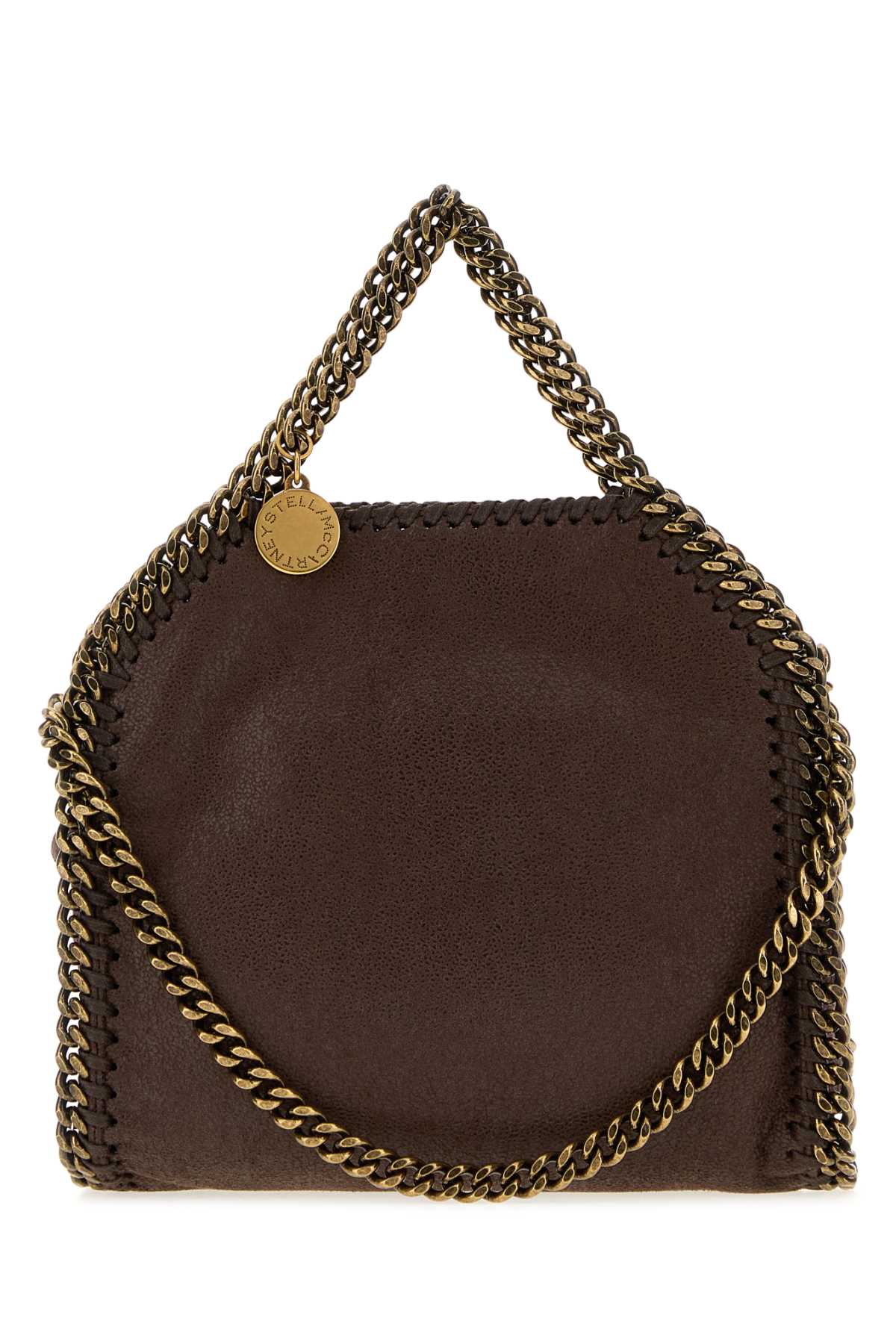 Stella Mccartney Women Chocolate Shaggy Deer Tiny Falabella Handbag STELLA MCCARTNEY