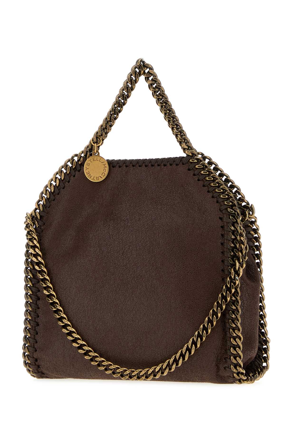 Stella Mccartney Women Chocolate Shaggy Deer Tiny Falabella Handbag STELLA MCCARTNEY