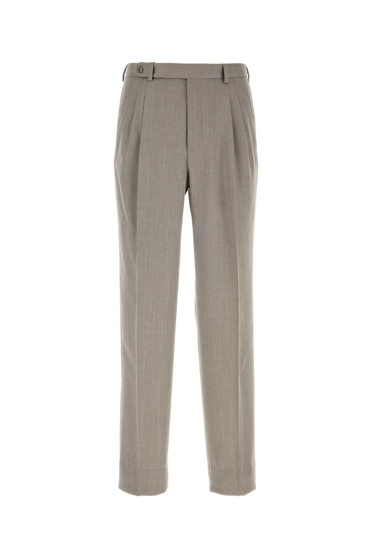 Brioni Men Dove Grey Wool Pant BRIONI