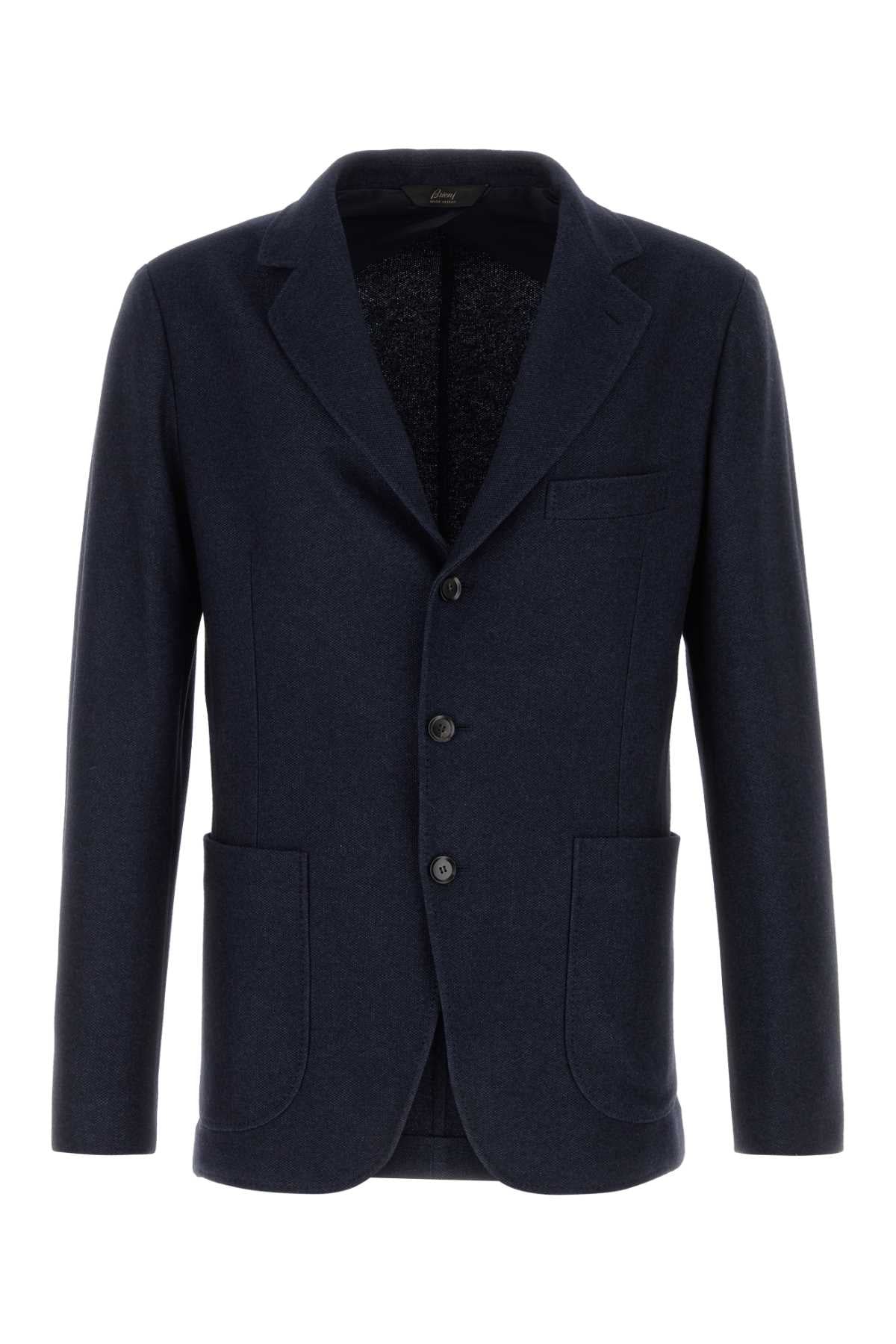 Brioni Men Midnight Blue Silk And Cashmere Blazer BRIONI