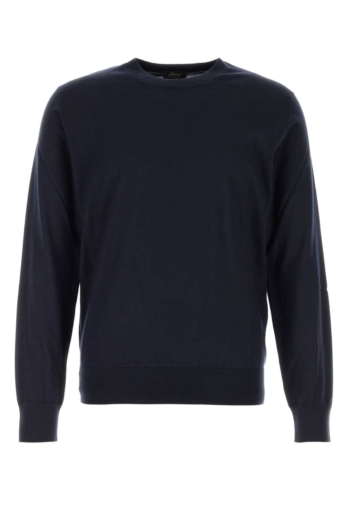 Brioni Men Midnight Blue Cashmere Blend Sweater BRIONI