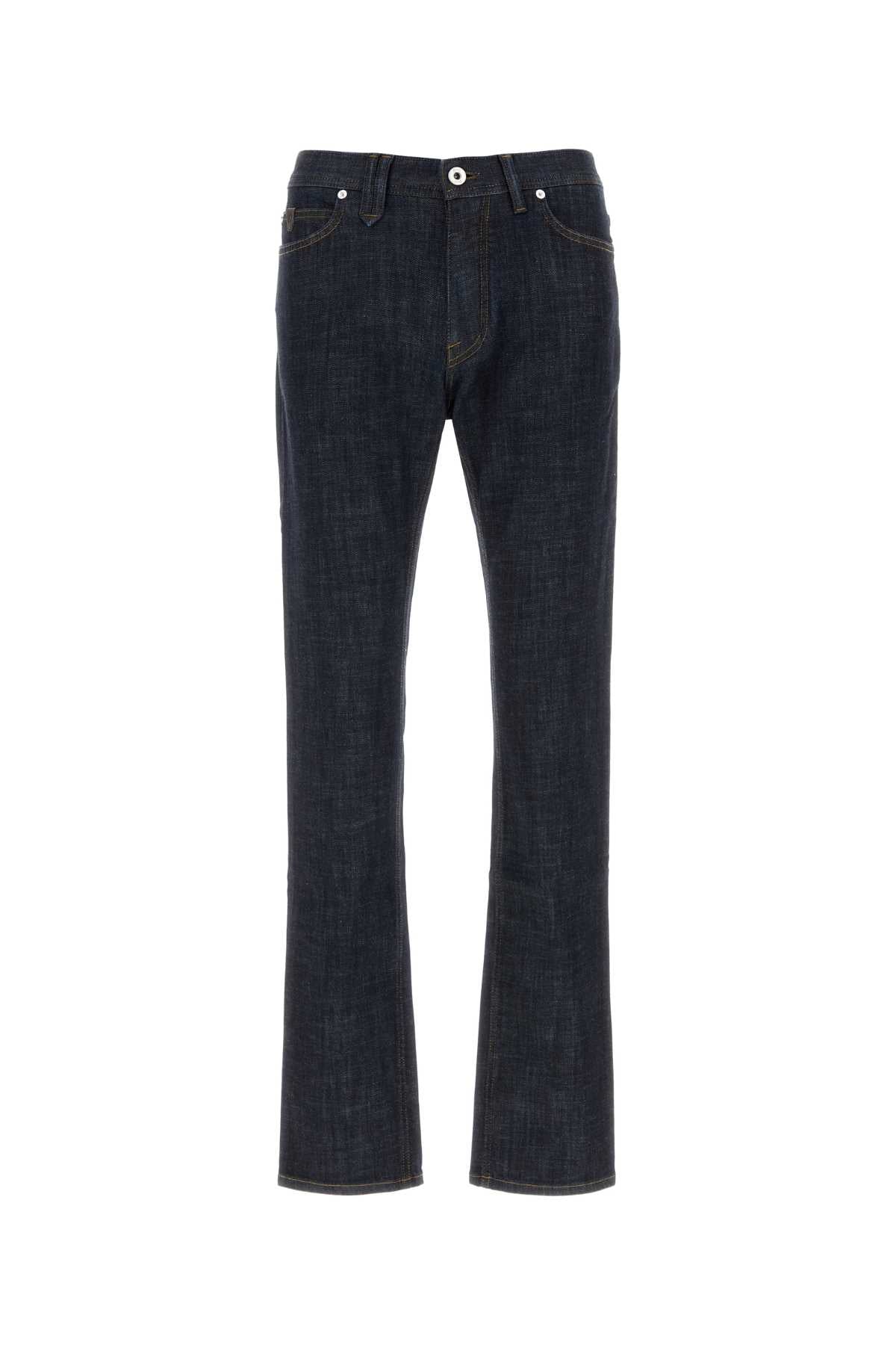 Brioni Men Dark Blue Stretch Denim Jeans BRIONI