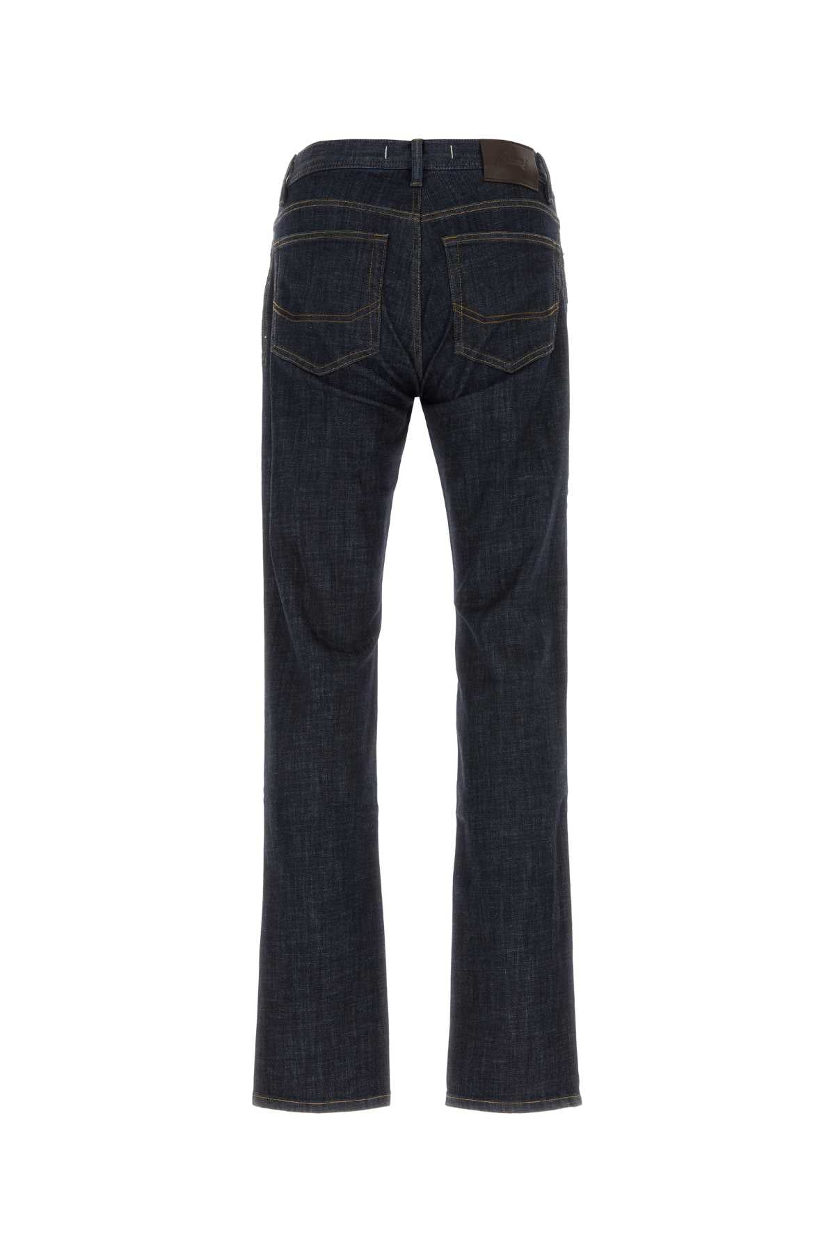Brioni Men Dark Blue Stretch Denim Jeans BRIONI