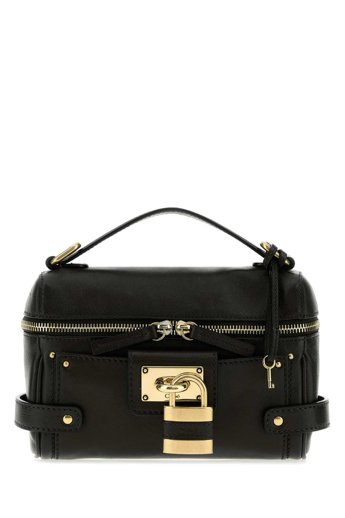 Chloe Women Black Leather Vanity Handbag CHLOE