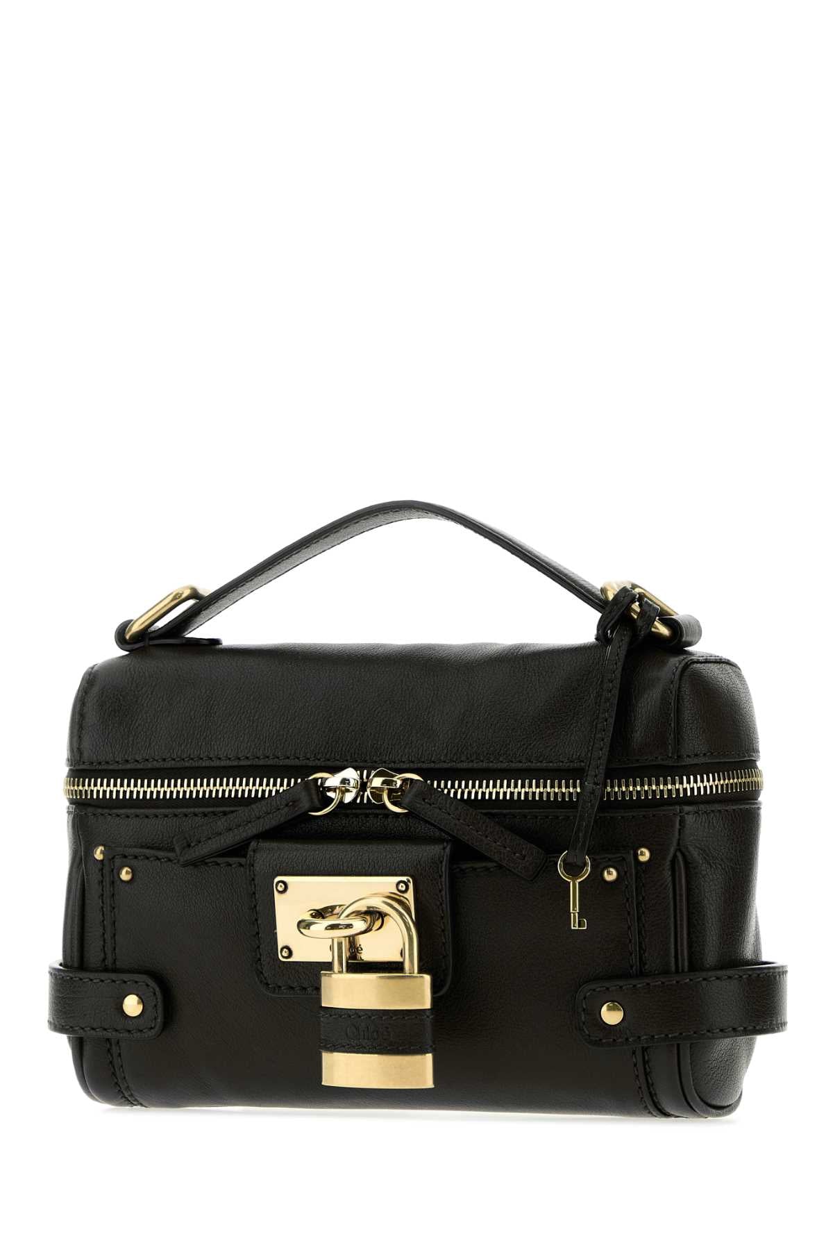 Chloe Women Black Leather Vanity Handbag CHLOE