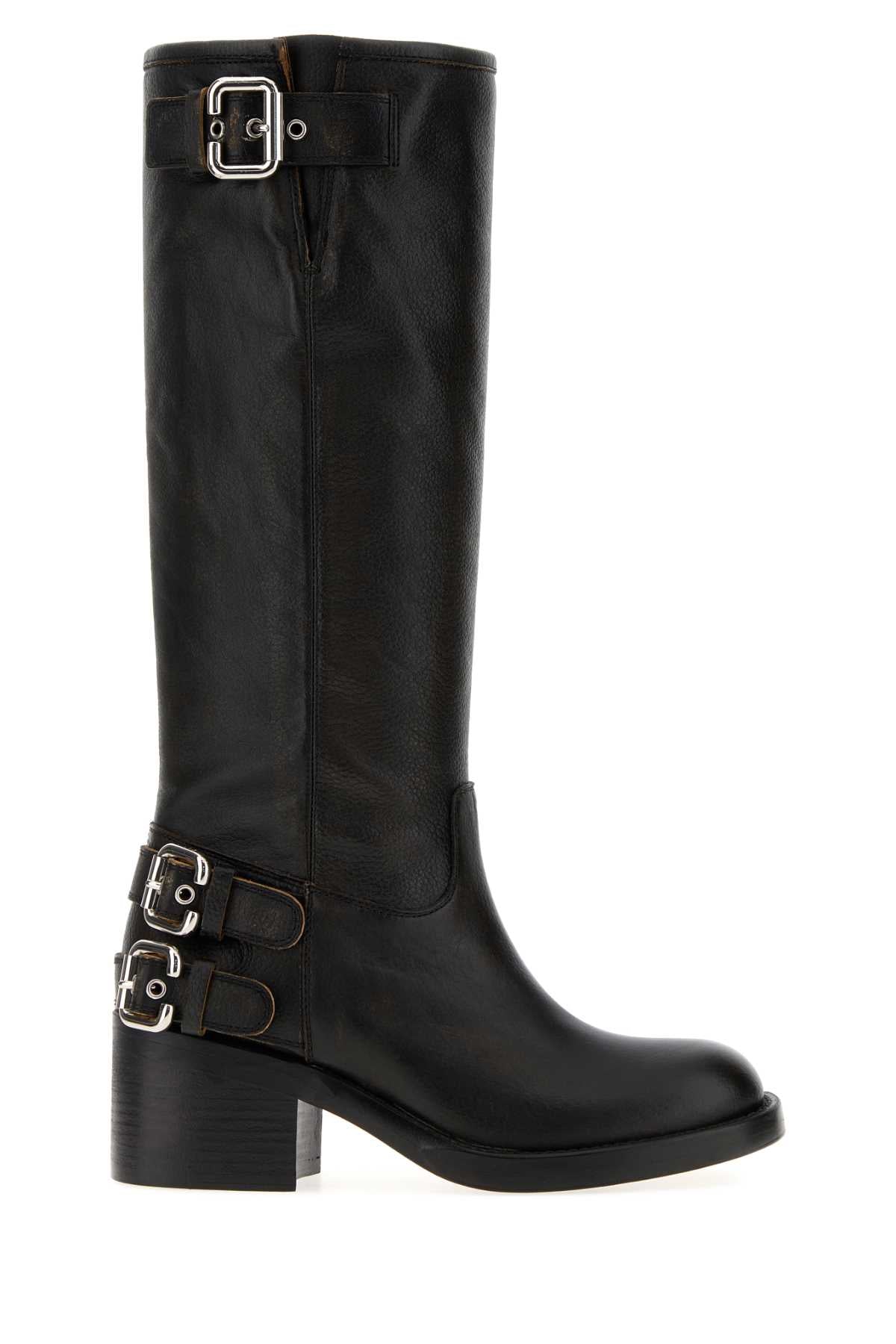 Chloe Women Black Leather Dakota Boots CHLOE