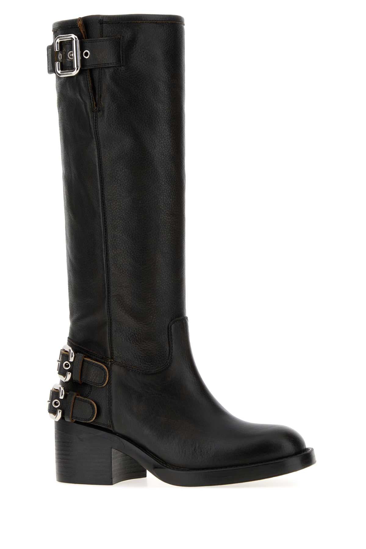 Chloe Women Black Leather Dakota Boots CHLOE