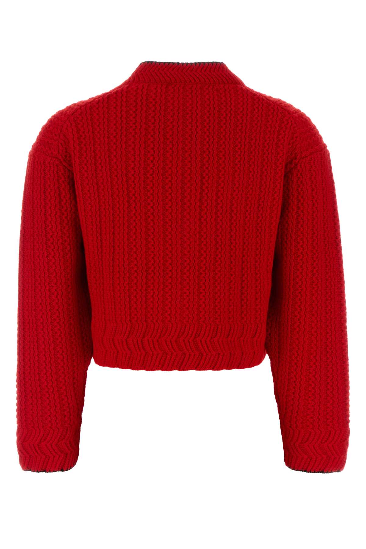 Chloe Women Red Wool Blend Cardigan CHLOE