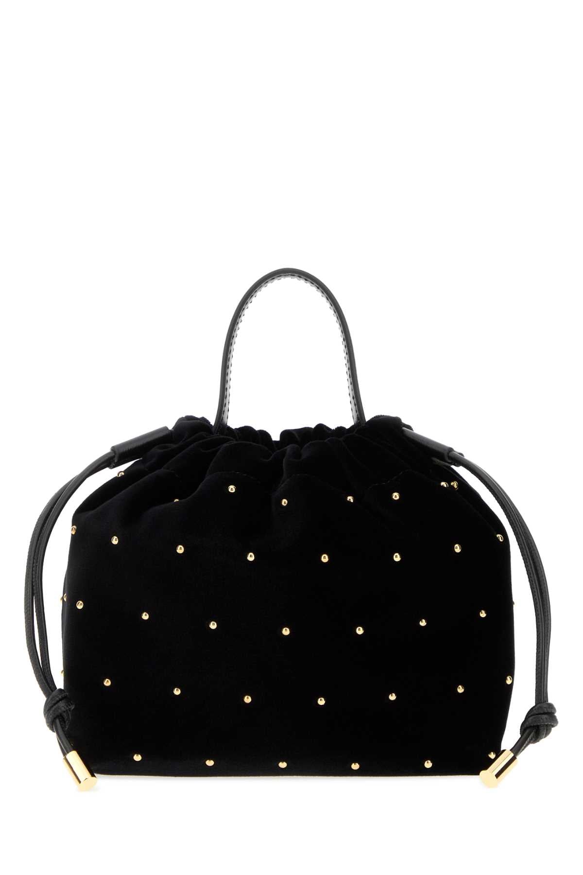 Chloe Women Black Velvet Chloe Icons Bucket Bag CHLOE