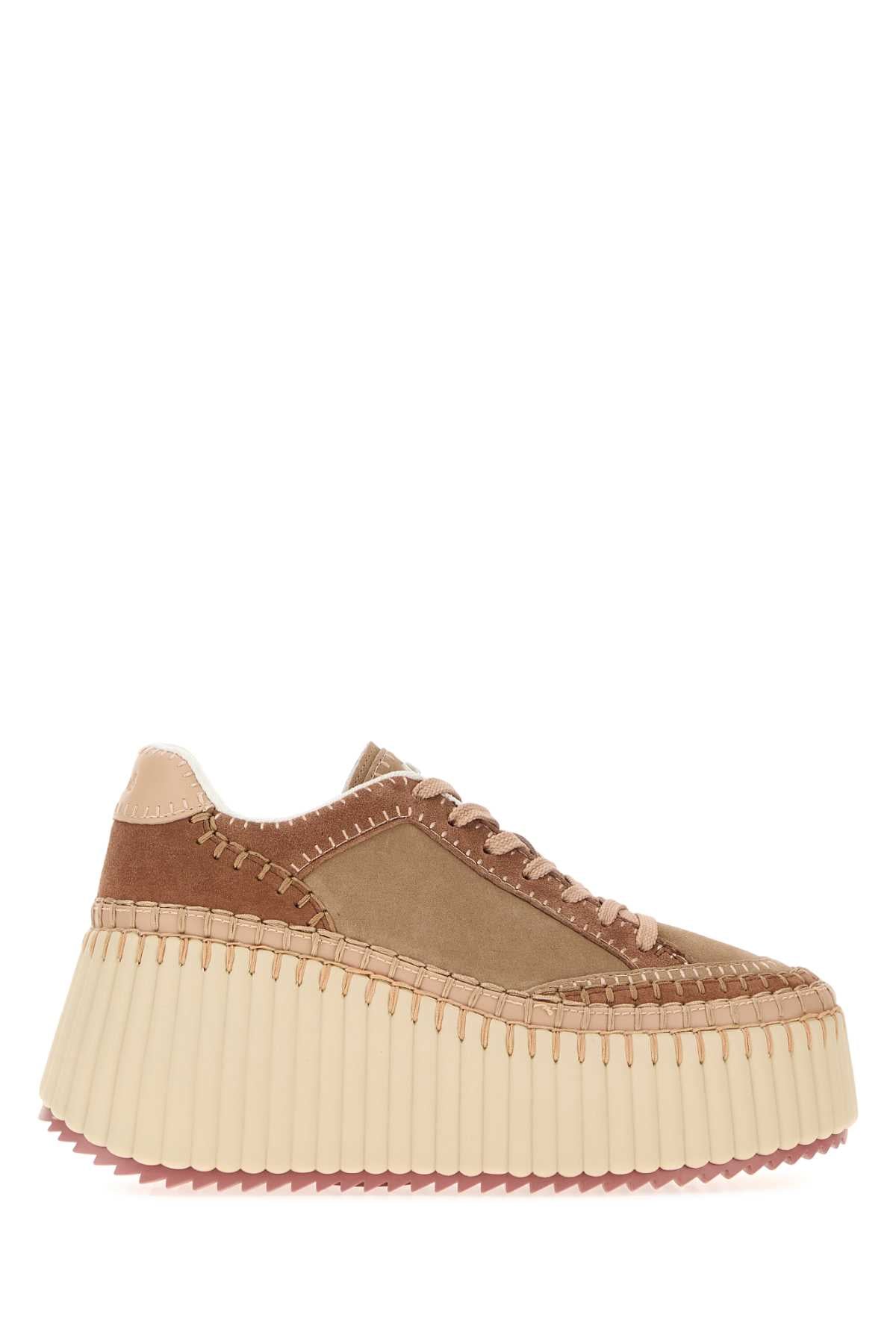 Chloe Women Multicolor Suede Nama Sneakers CHLOE