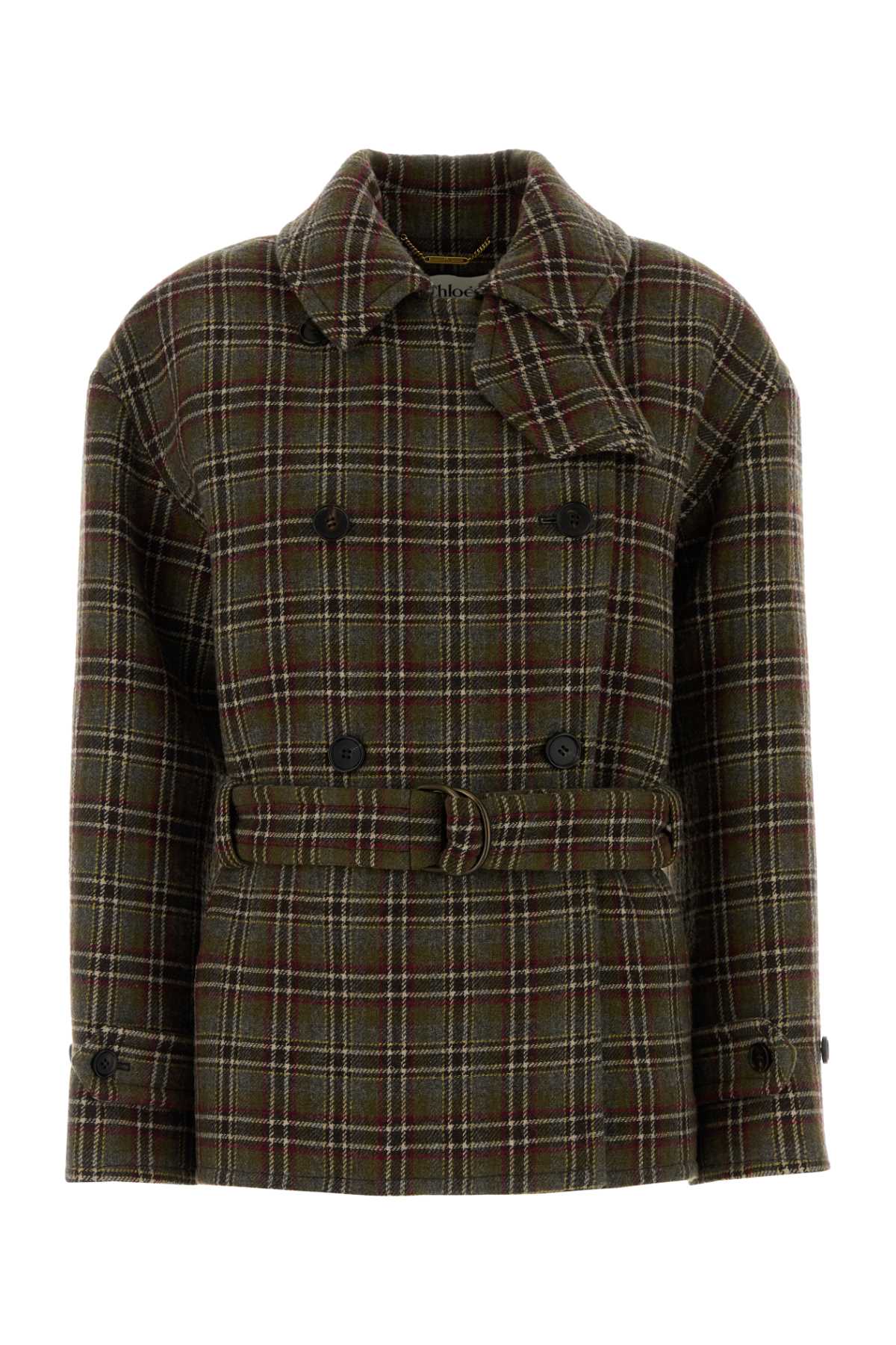Chloe Women Embroidered Wool Blend Coat CHLOE