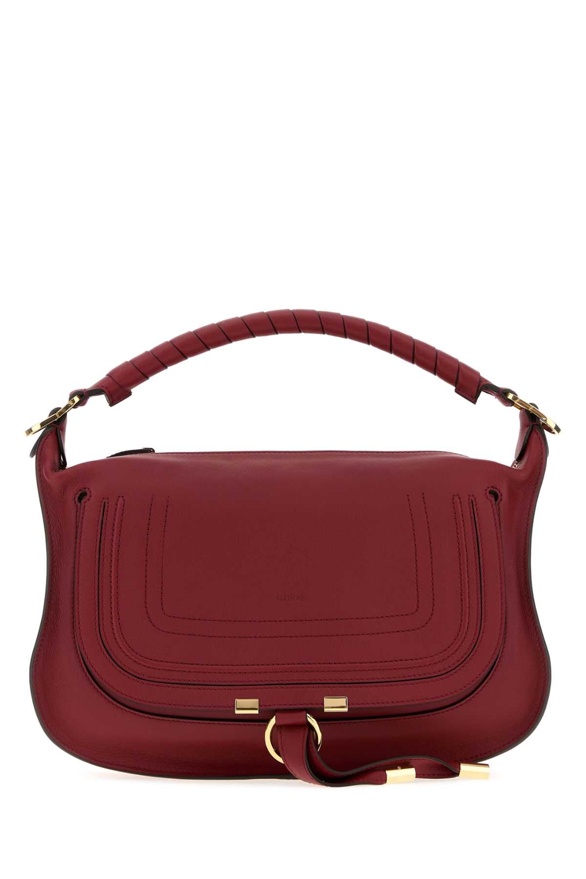 Chloe Women Tiziano Red Leather Small Marcie Shoulder Bag CHLOE