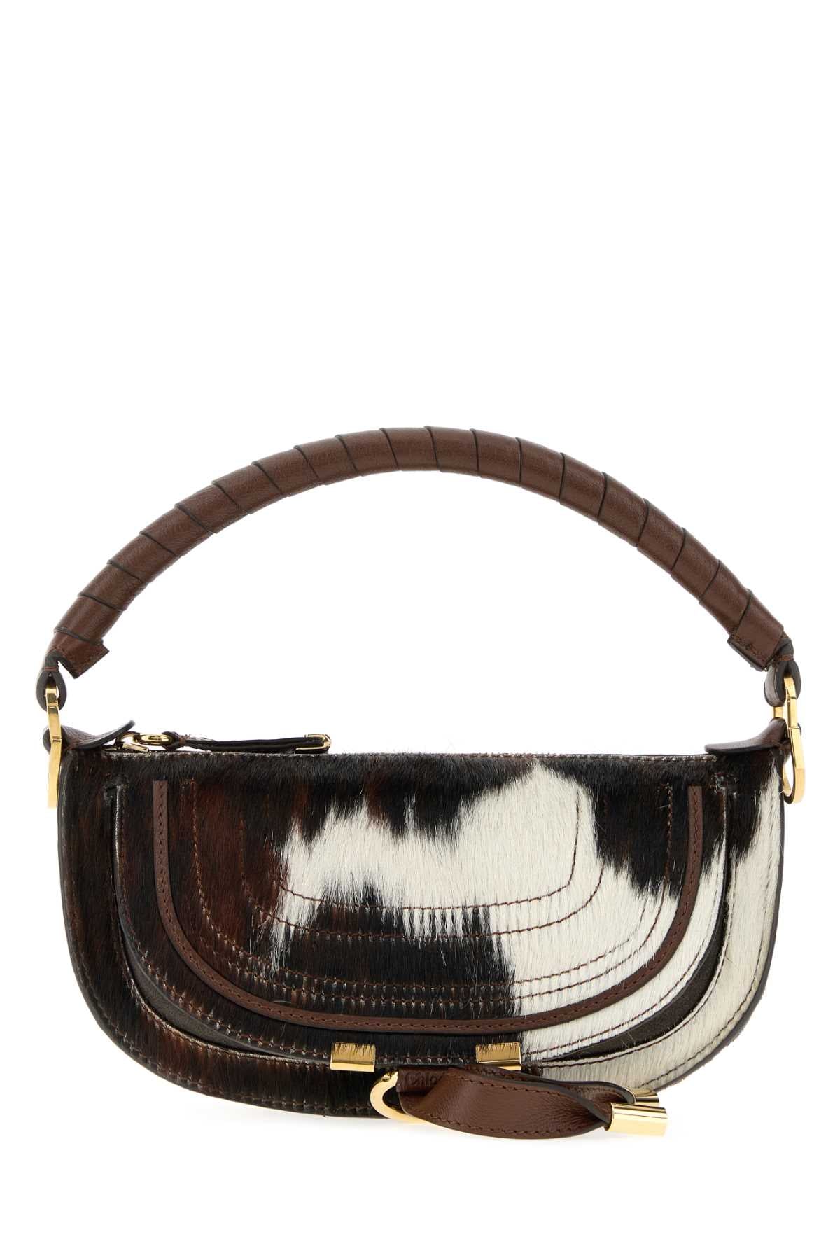 Chloe Women Printed Calf Hair Marcie Handbag CHLOE