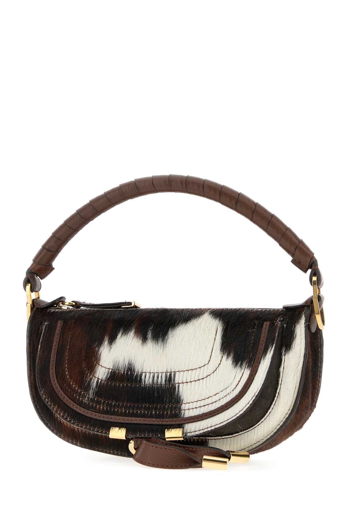Chloe Women Printed Calf Hair Marcie Handbag CHLOE