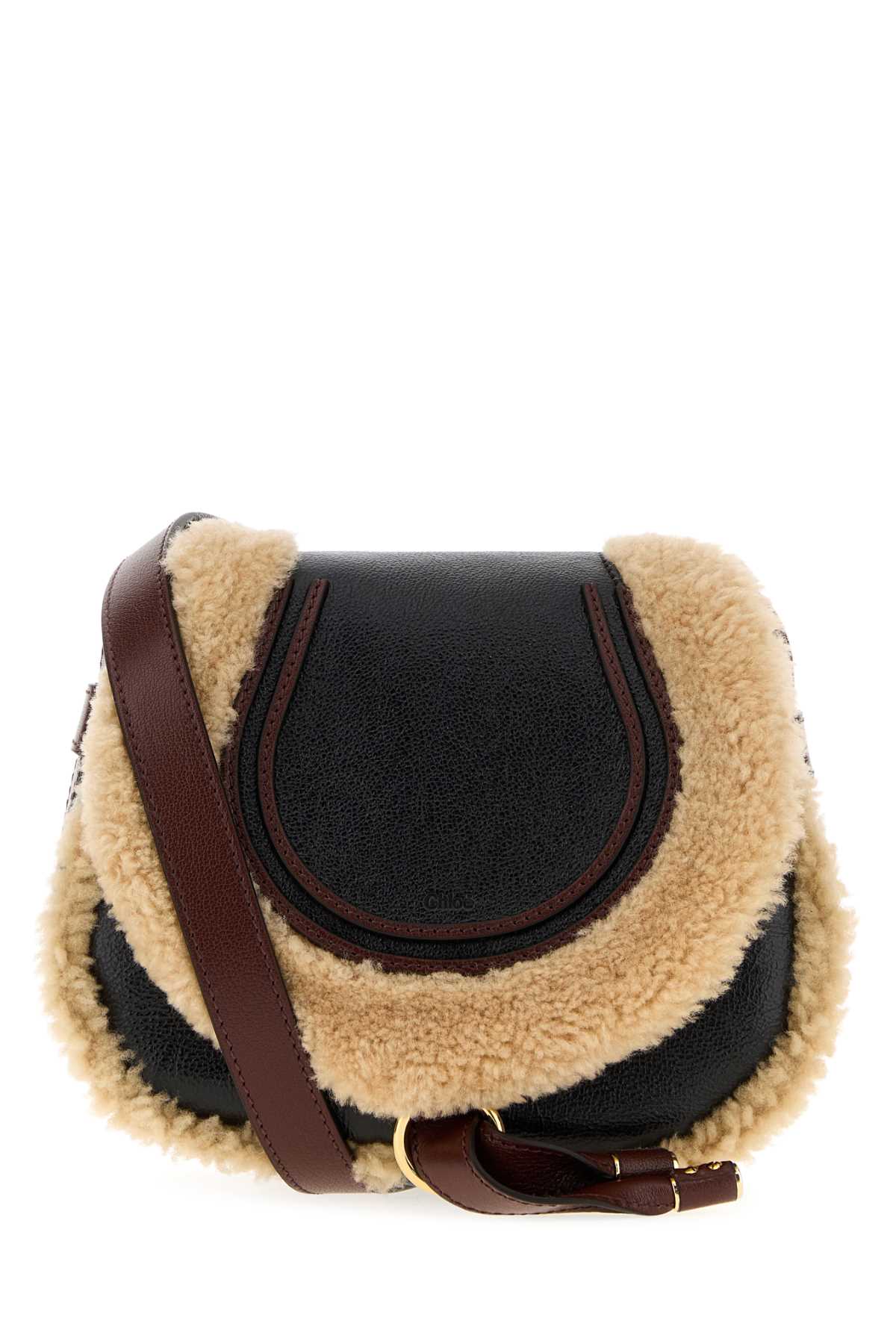 Chloe Women Black Leather Marcie Crossbody Bag CHLOE