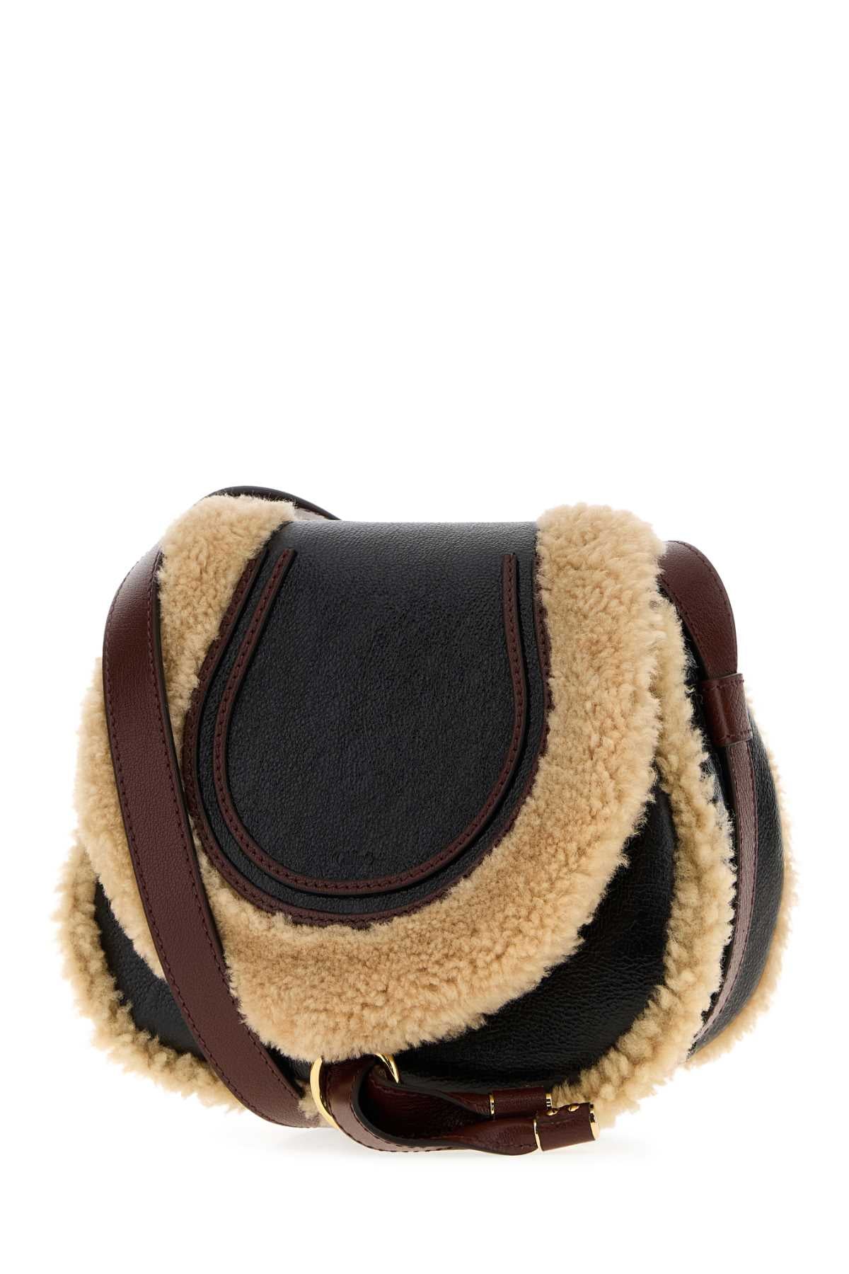 Chloe Women Black Leather Marcie Crossbody Bag CHLOE
