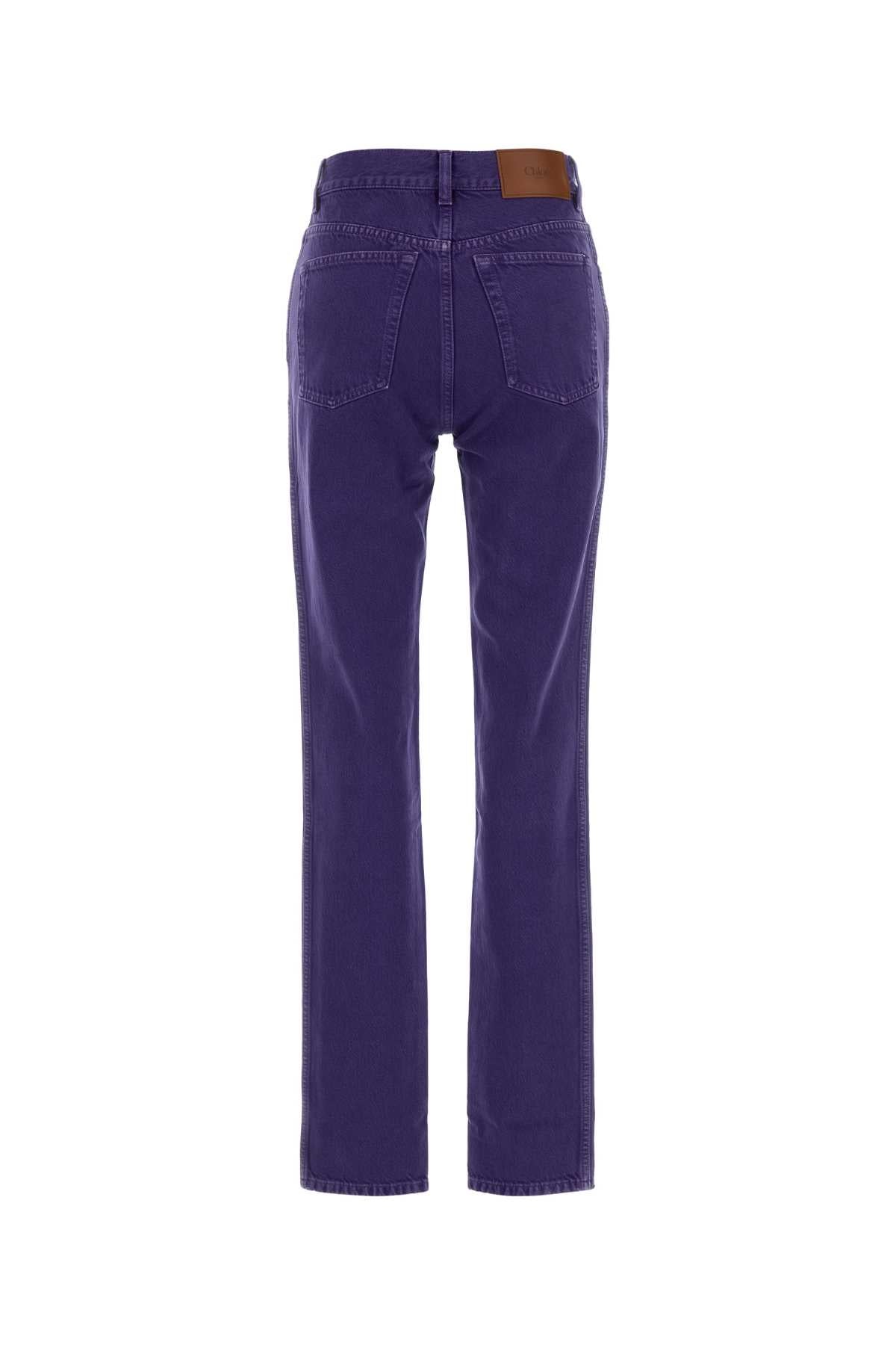 Chloe Women Purple Denim Jeans CHLOE