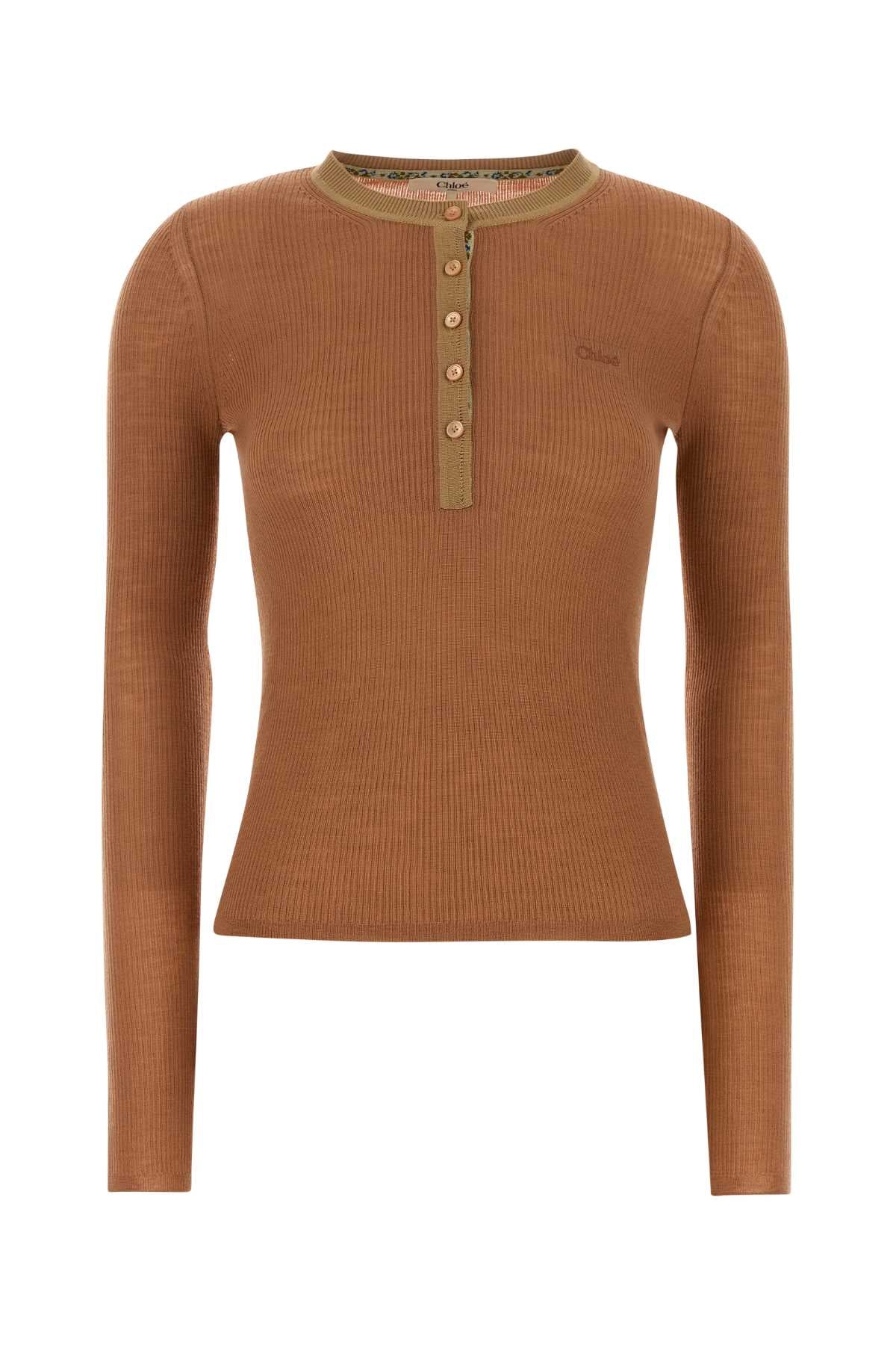 Chloe Women Antiqued Silk T-Shirt CHLOE