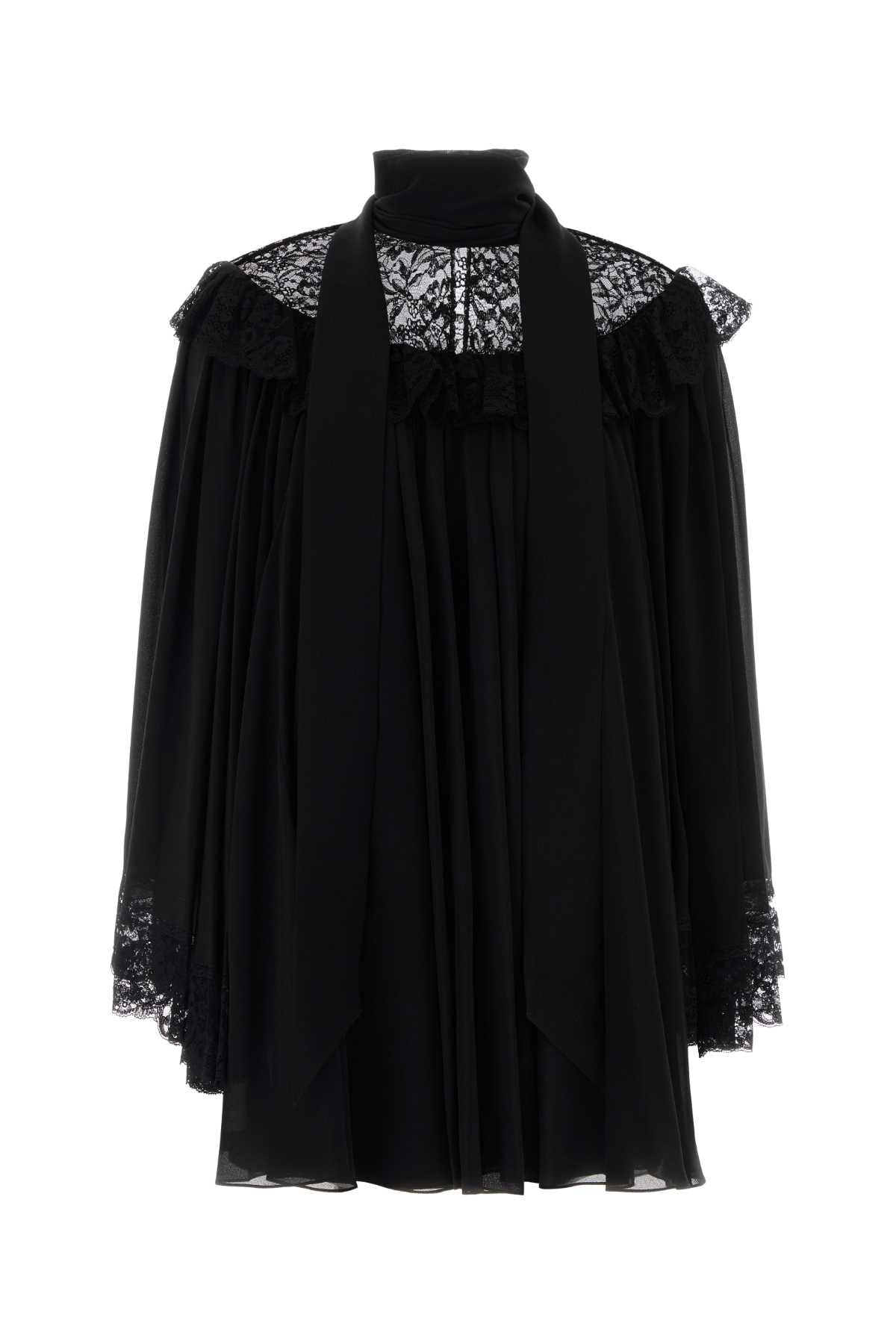 Chloe Women Black Silk Mini Dress CHLOE
