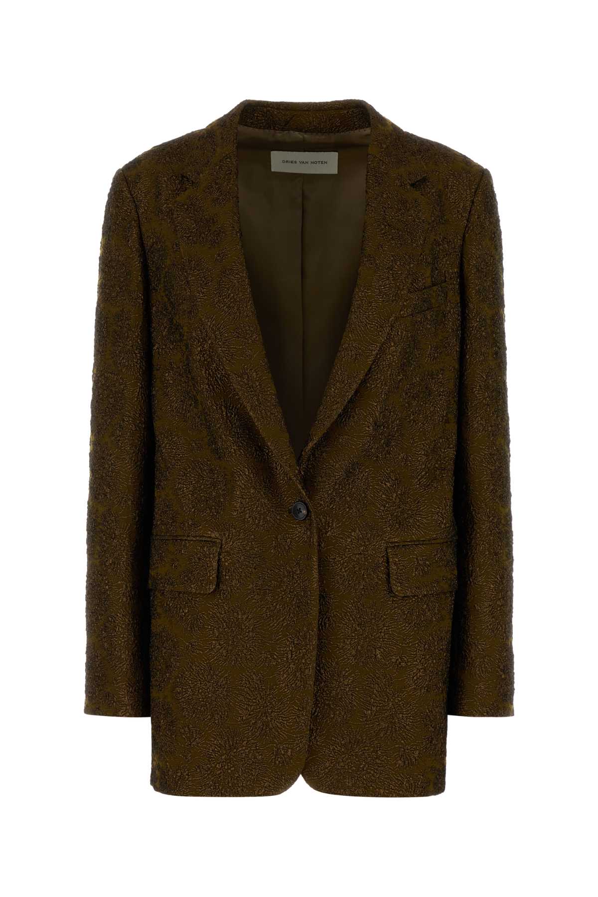 Dries Van Noten Women Bronze Jacquard Blazer DRIES VAN NOTEN
