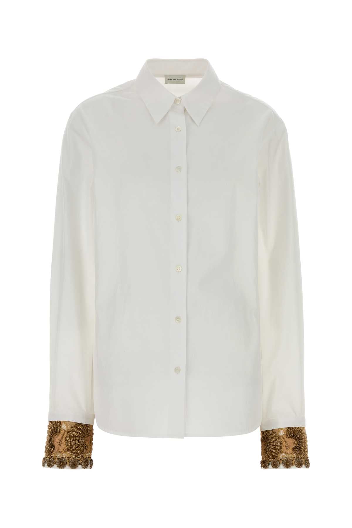 Dries Van Noten Women White Poplin Chloris Shirt