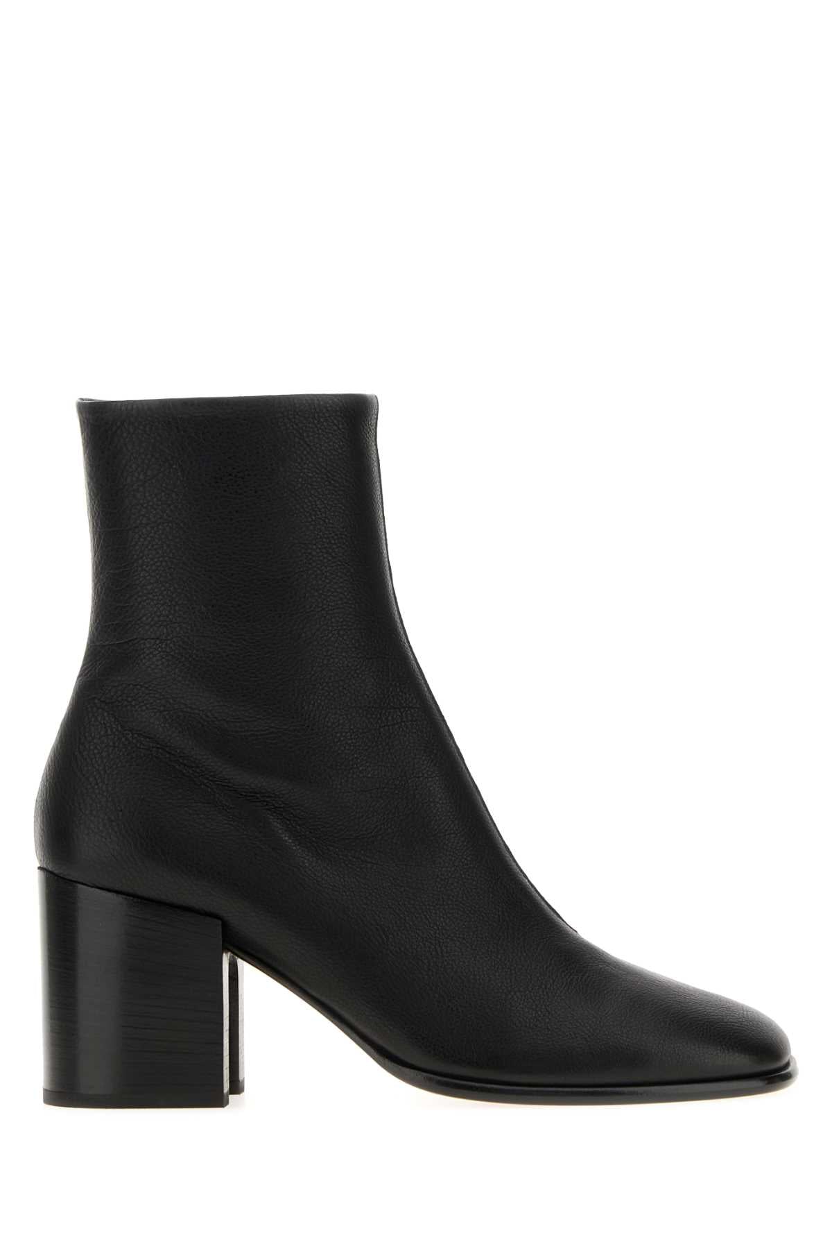 Dries Van Noten Women Black Leather Ankle Boots DRIES VAN NOTEN