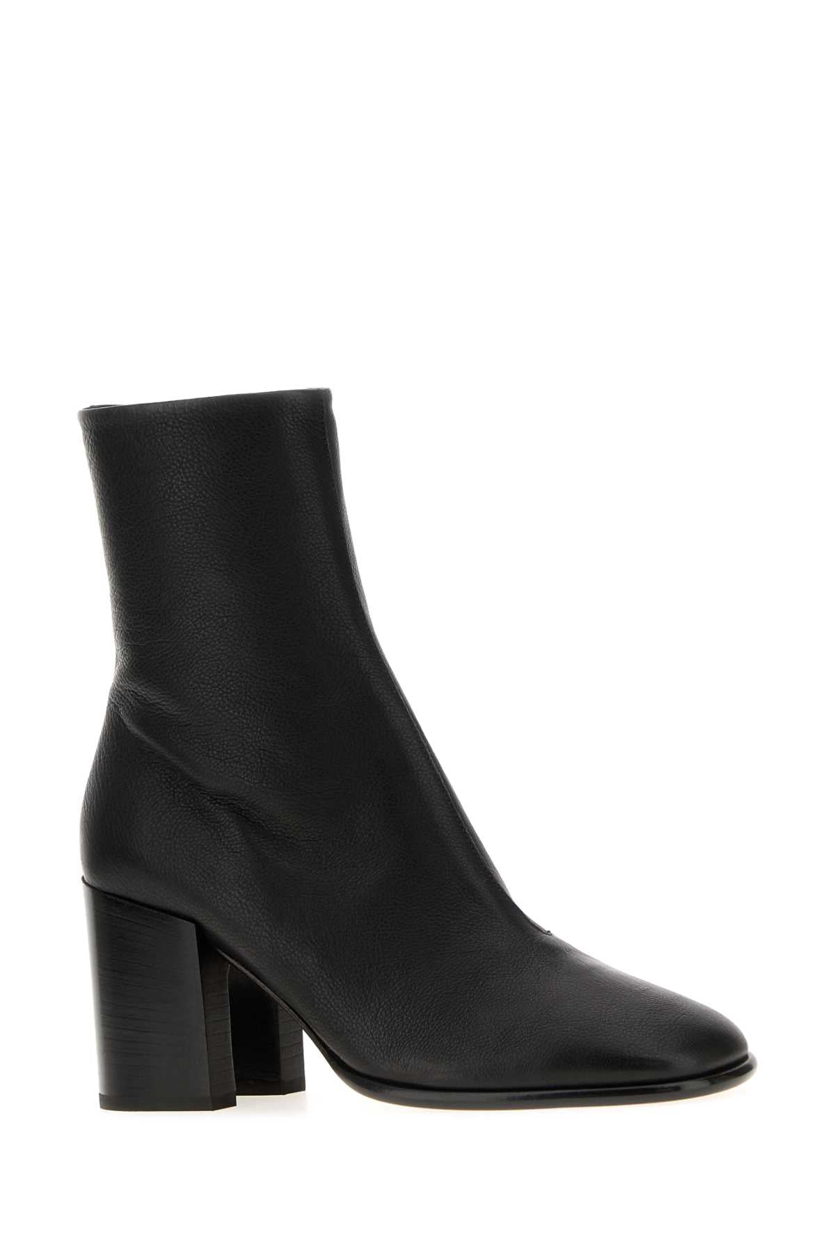 Dries Van Noten Women Black Leather Ankle Boots DRIES VAN NOTEN