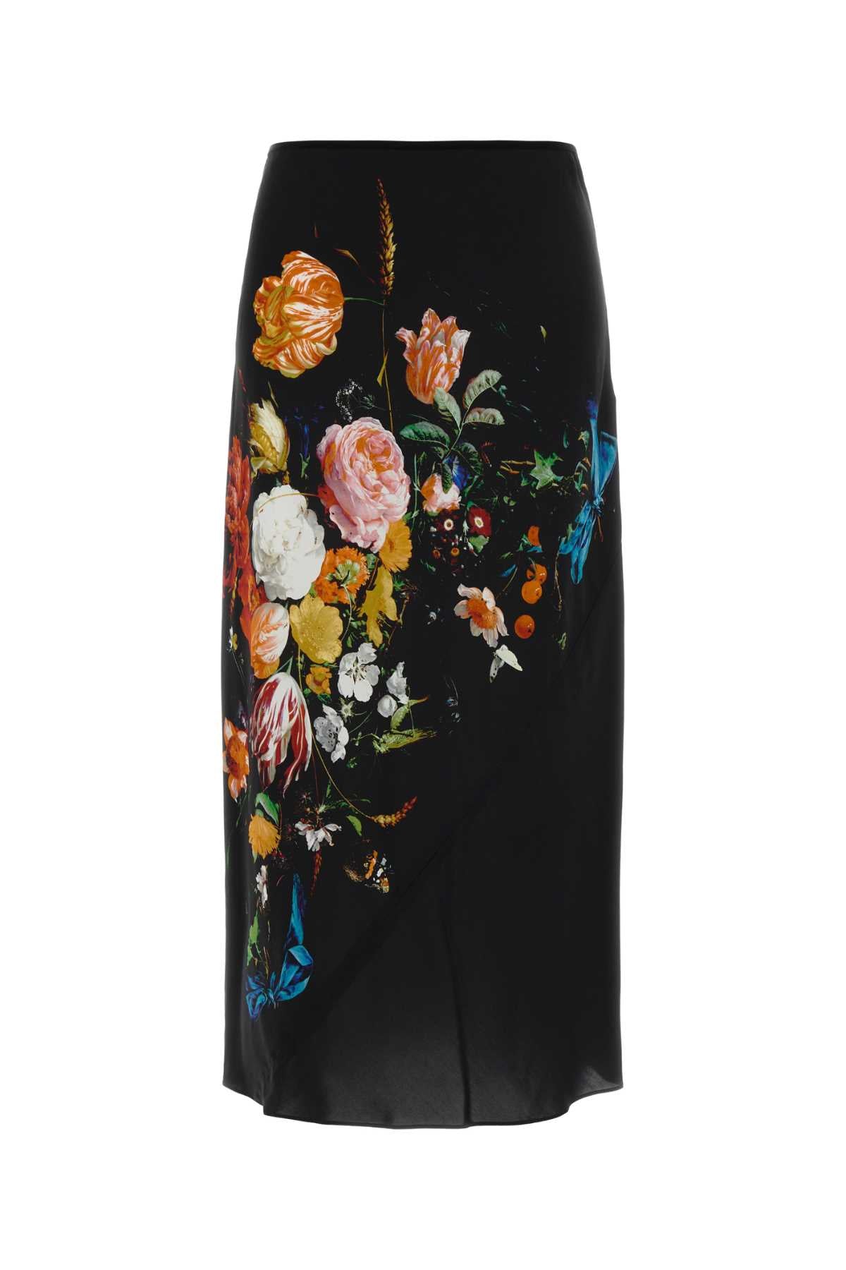 Dries Van Noten Women Black Satin Skirt DRIES VAN NOTEN