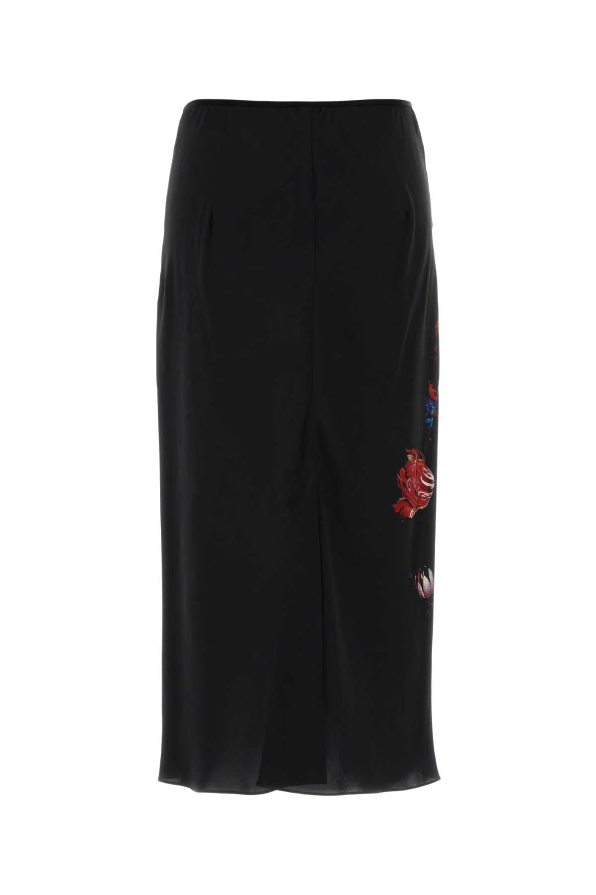 Dries Van Noten Women Black Satin Skirt DRIES VAN NOTEN