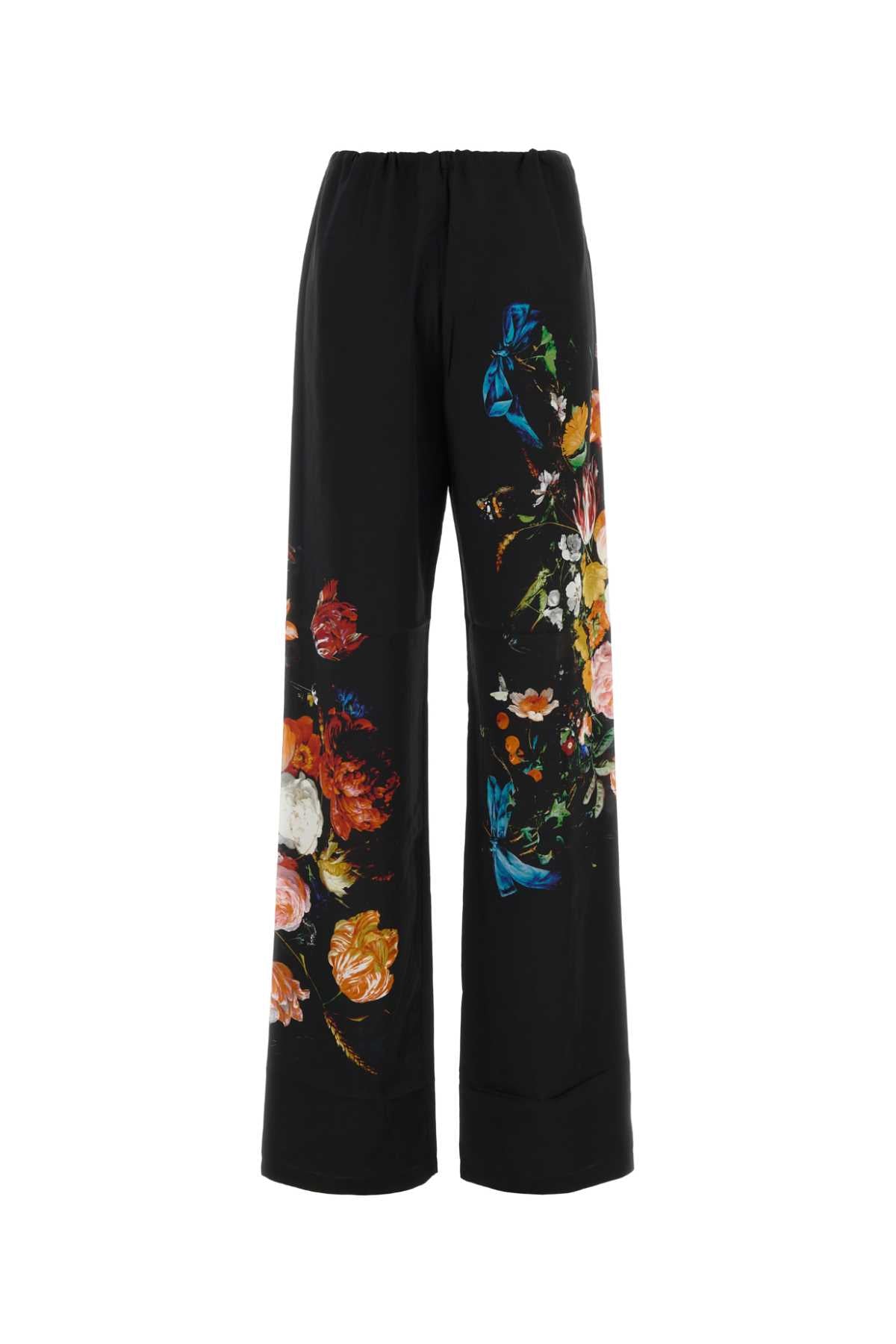 Dries Van Noten Women Black Satin Pachas Pant DRIES VAN NOTEN