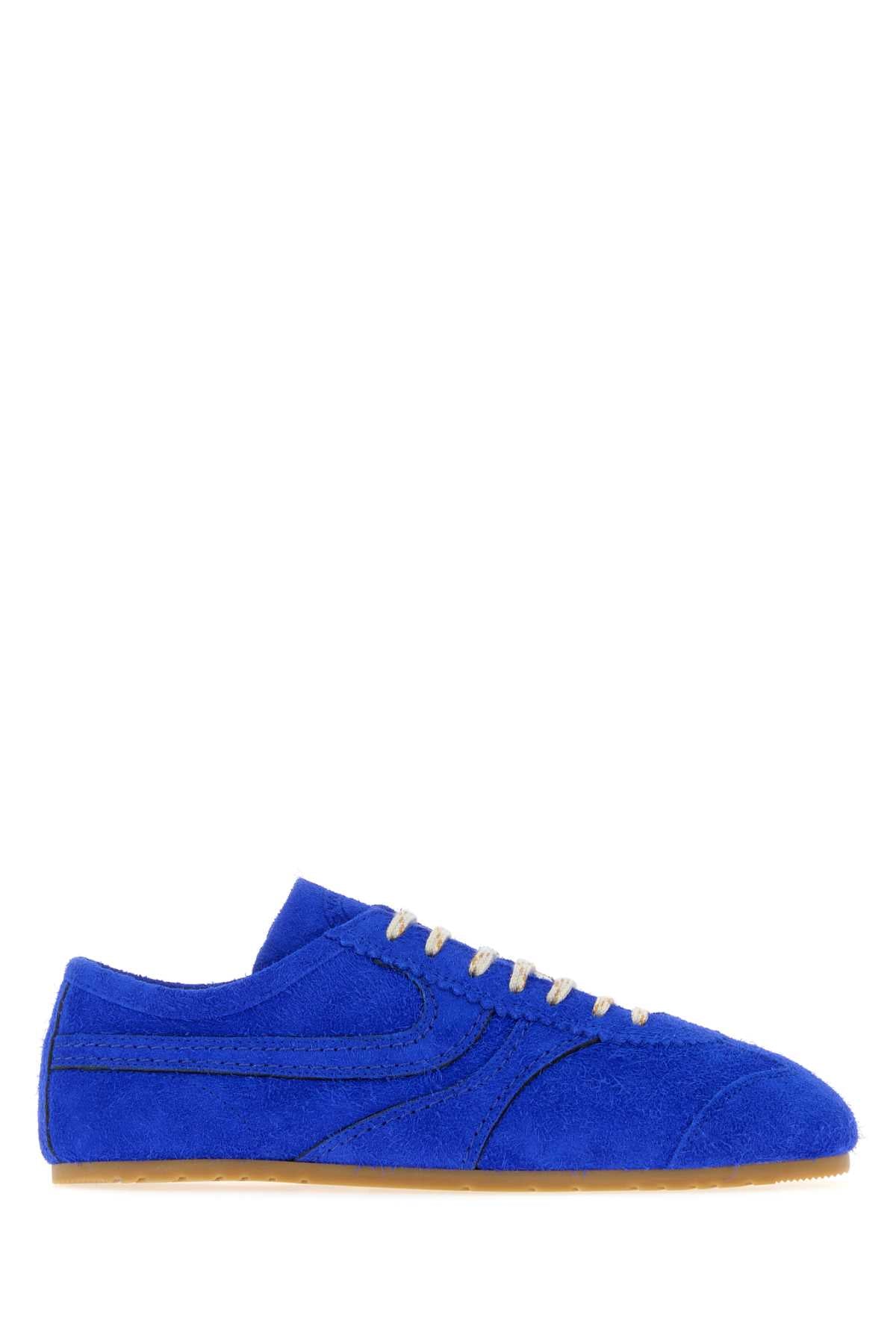 Dries Van Noten Women Electric Blue Suede Sneakers DRIES VAN NOTEN