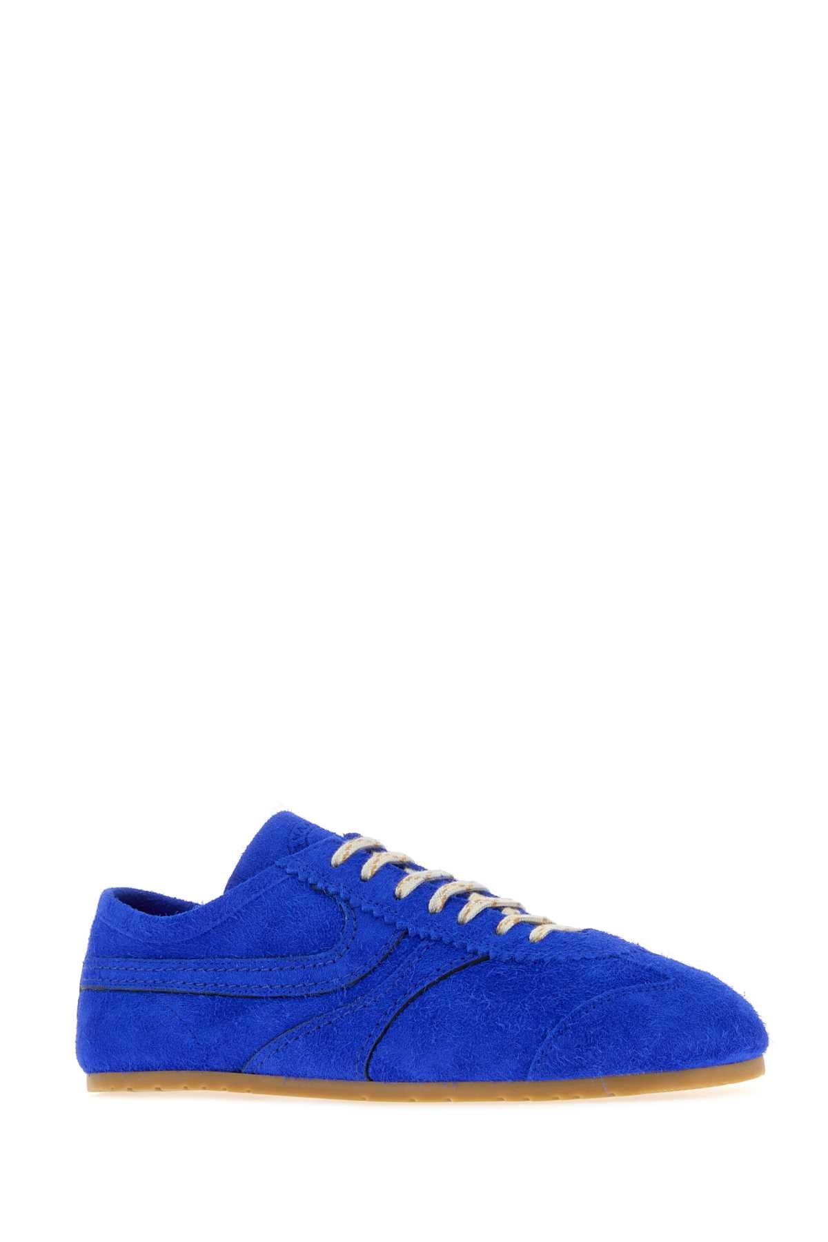 Dries Van Noten Women Electric Blue Suede Sneakers DRIES VAN NOTEN