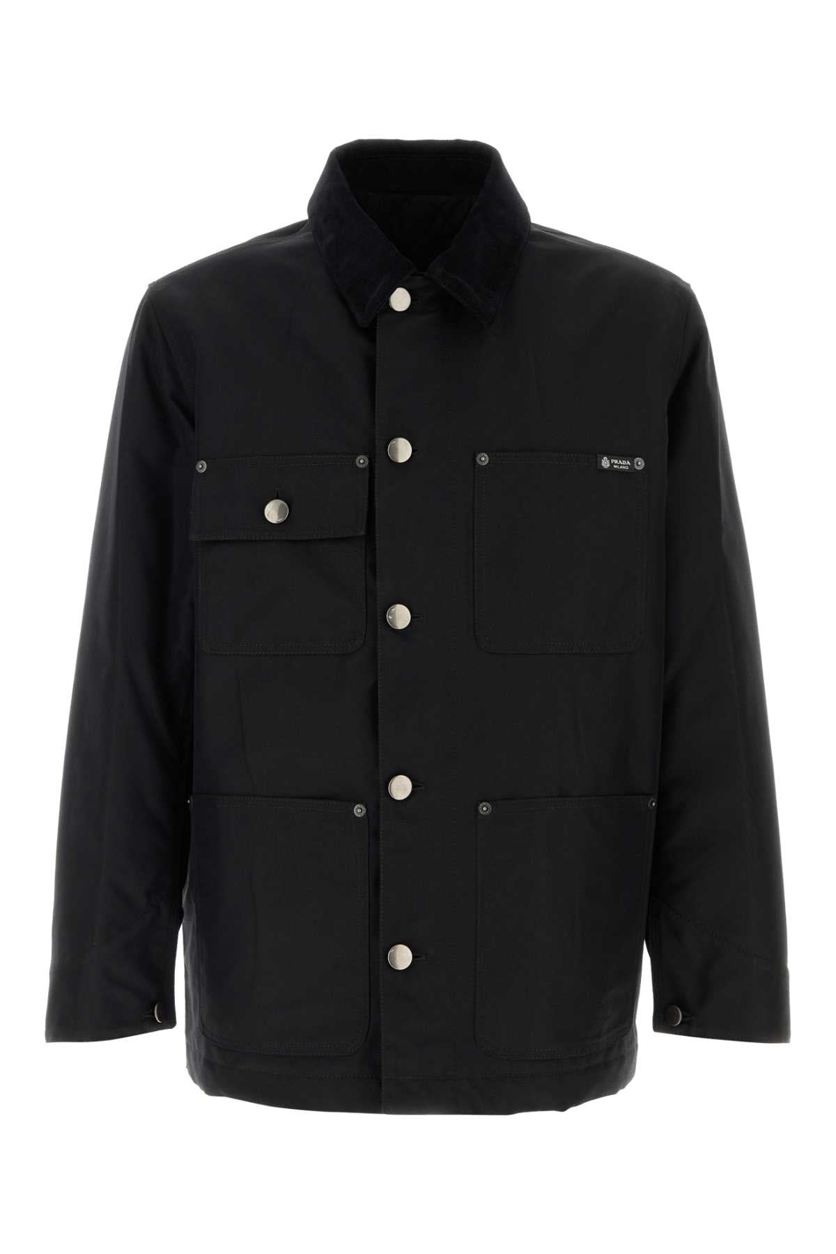 Prada Men Black Canvas Jacket PRADA