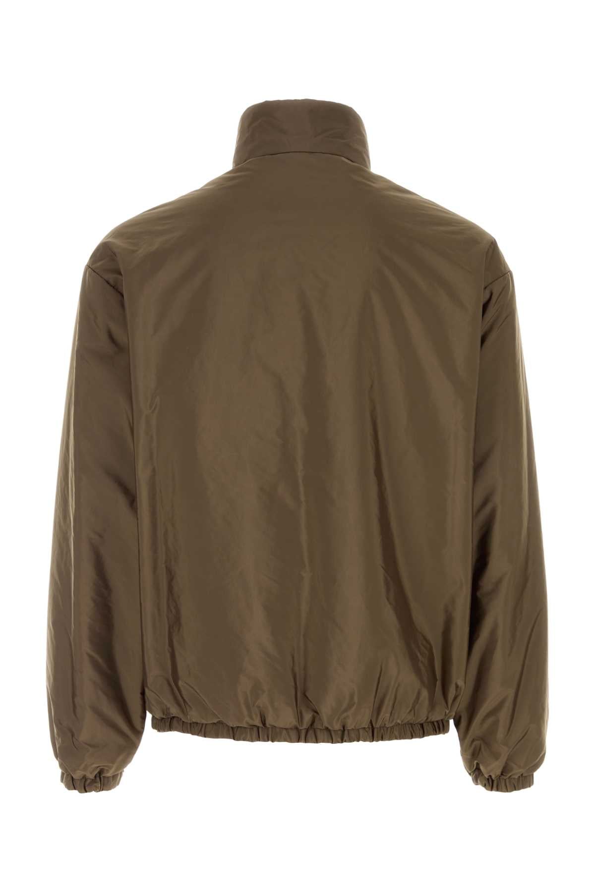 Prada Men Brown Re-Nylon Reversible Padded Jacket PRADA