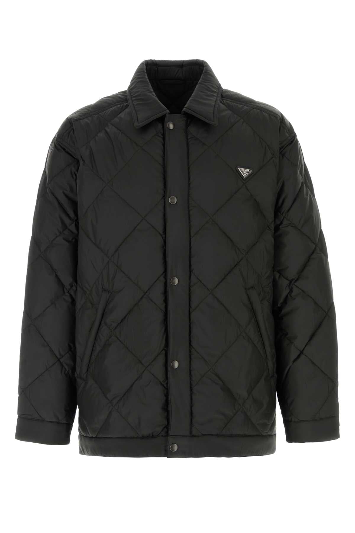 Prada Men Black Polyester Down Jacket PRADA
