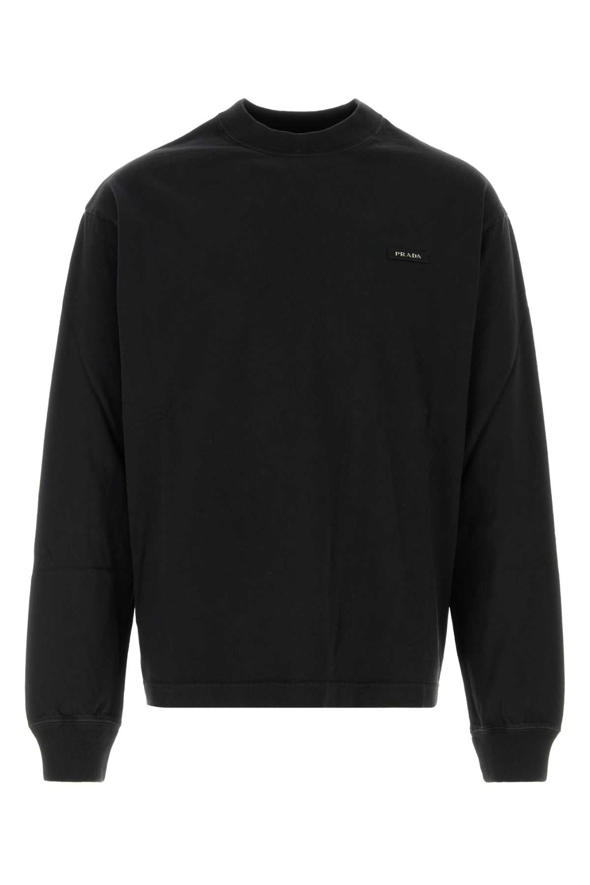 Prada Men Black Cotton Sweatshirt PRADA