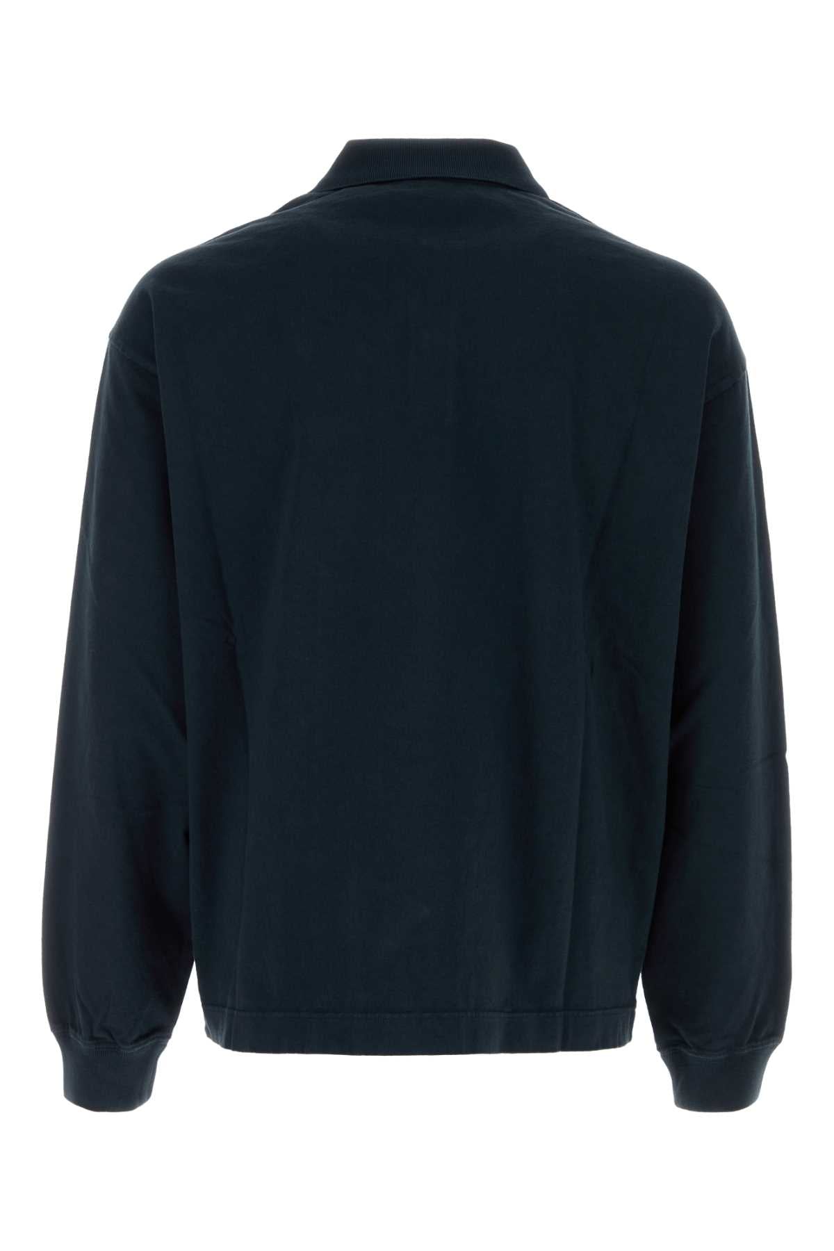 Prada Men Navy Blue Cotton Polo Shirt PRADA