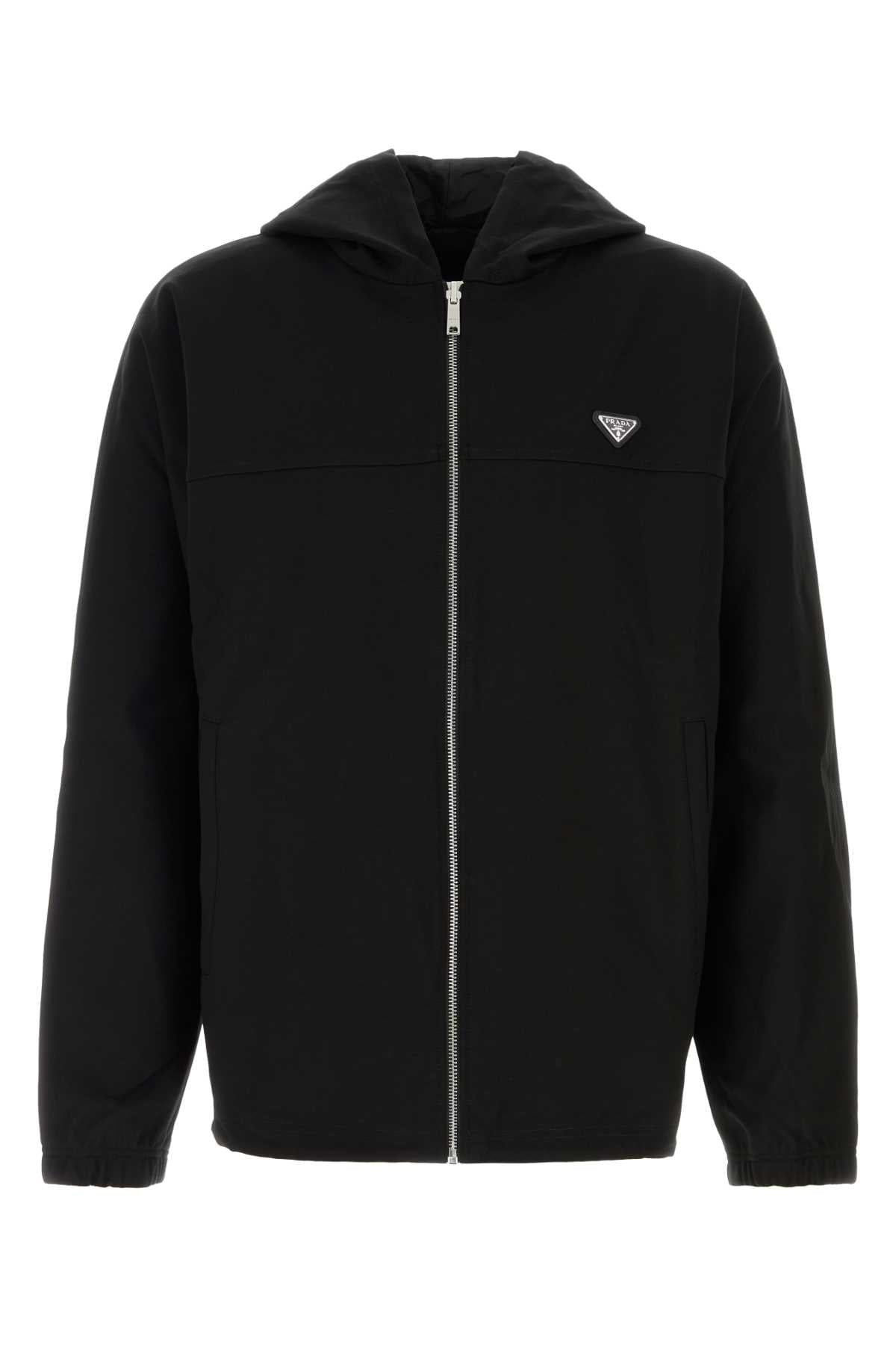 Prada Men Black Stretch Jersey Reversible Sweatshirt PRADA
