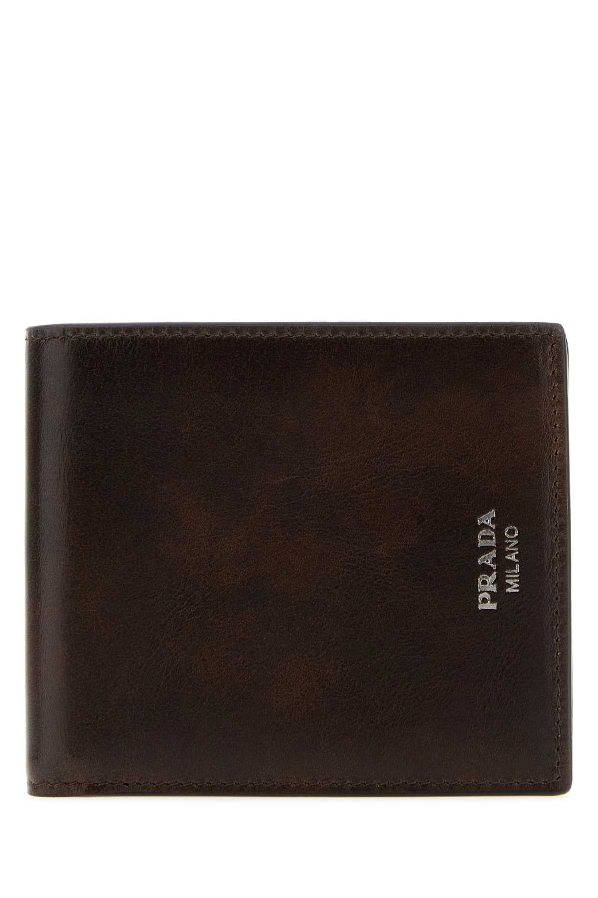 Prada Men Chocolate Leather Wallet PRADA