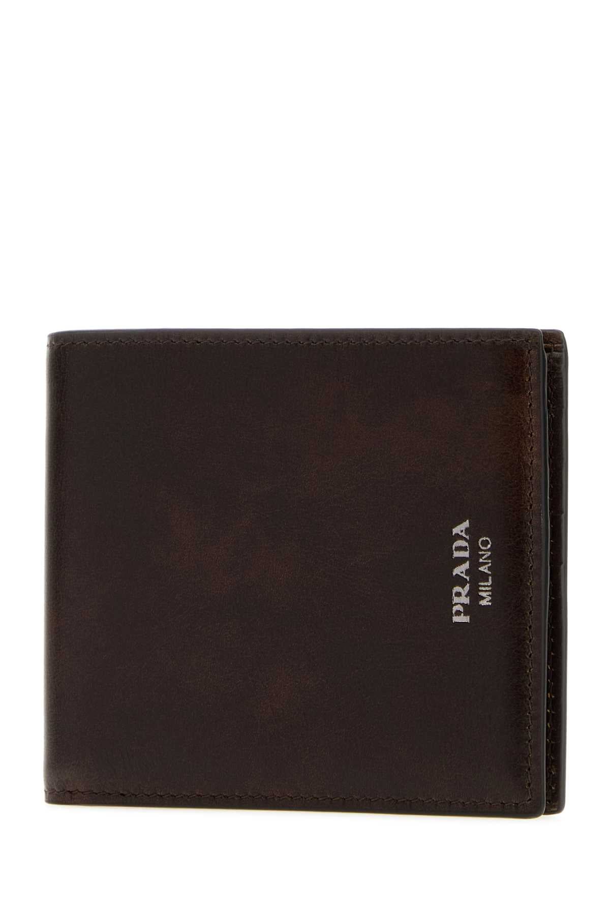 Prada Men Chocolate Leather Wallet PRADA