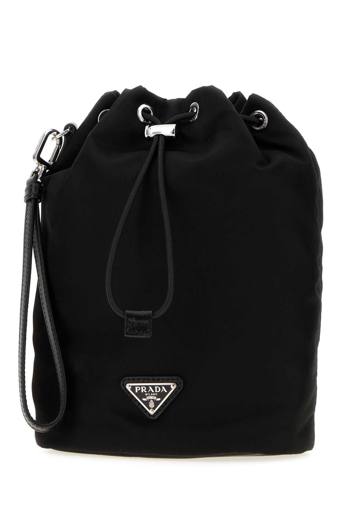 Prada Men Black Re-Nylon Prada Speedrock Clutch PRADA