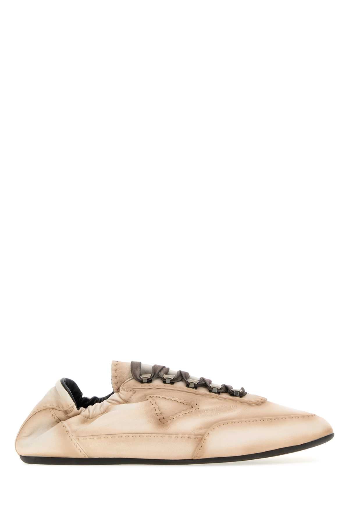 Prada Men Pink Nappa Leather Sneakers PRADA
