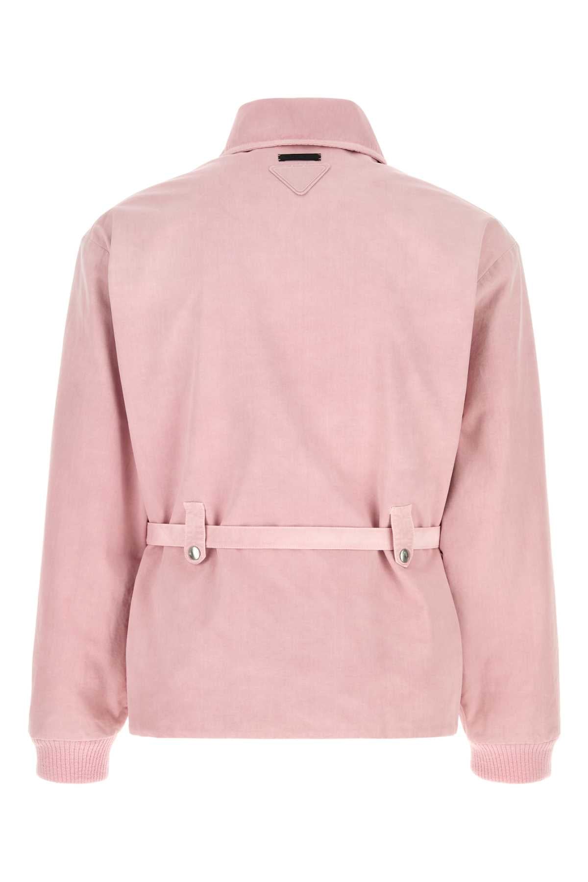 Prada Men Pink Cotton Jacket PRADA